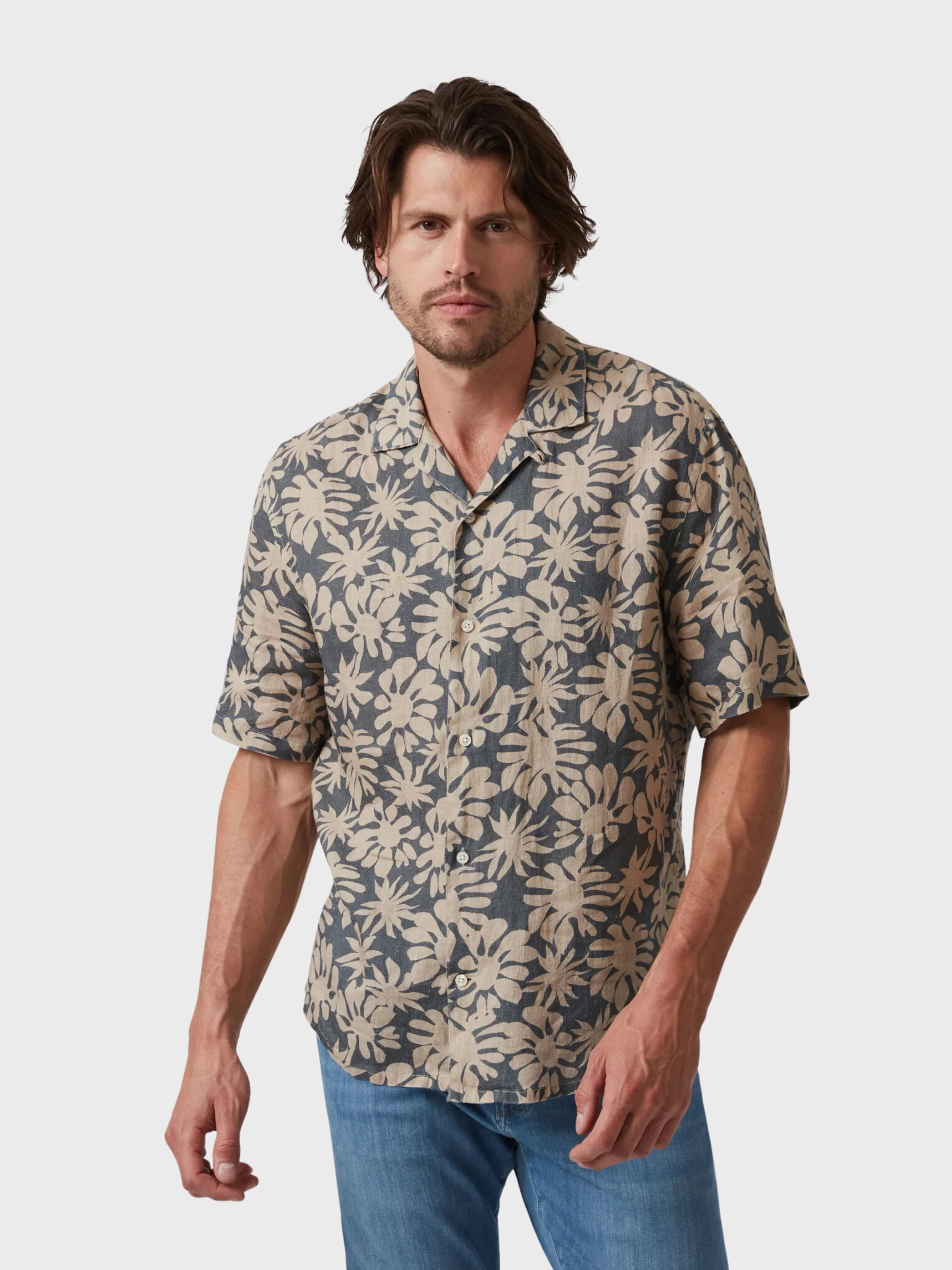 34 Heritage Bloom Linen Shirt - Twine