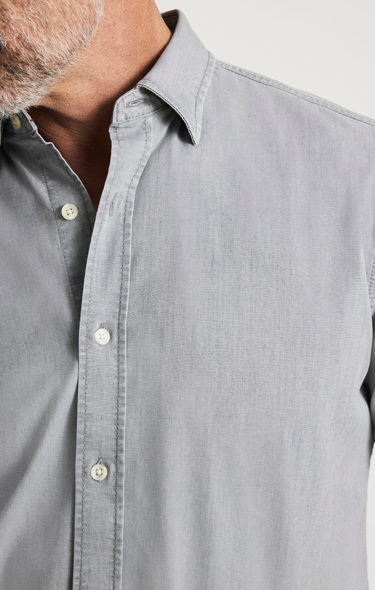 34 Heritage Denim Shirt Grey Indigo - Image 5