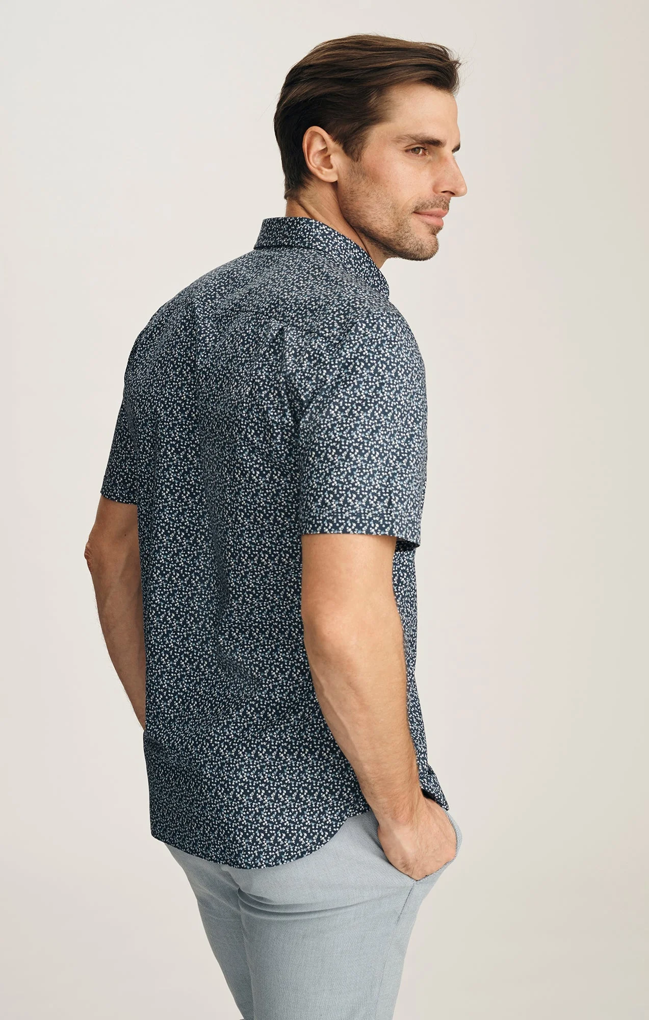 34 Heritage Flower Luxe Twill Shirt Vintage Indigo - Image 3