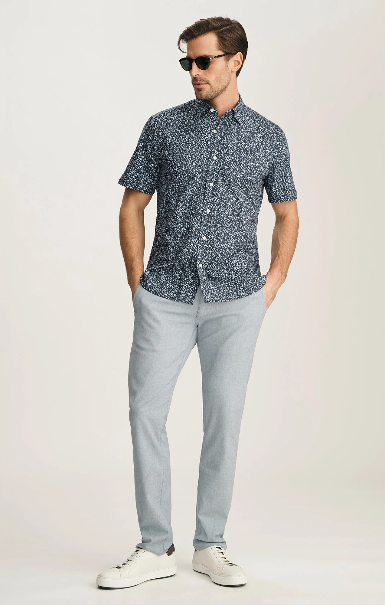 34 Heritage Flower Luxe Twill Shirt Vintage Indigo - Image 4