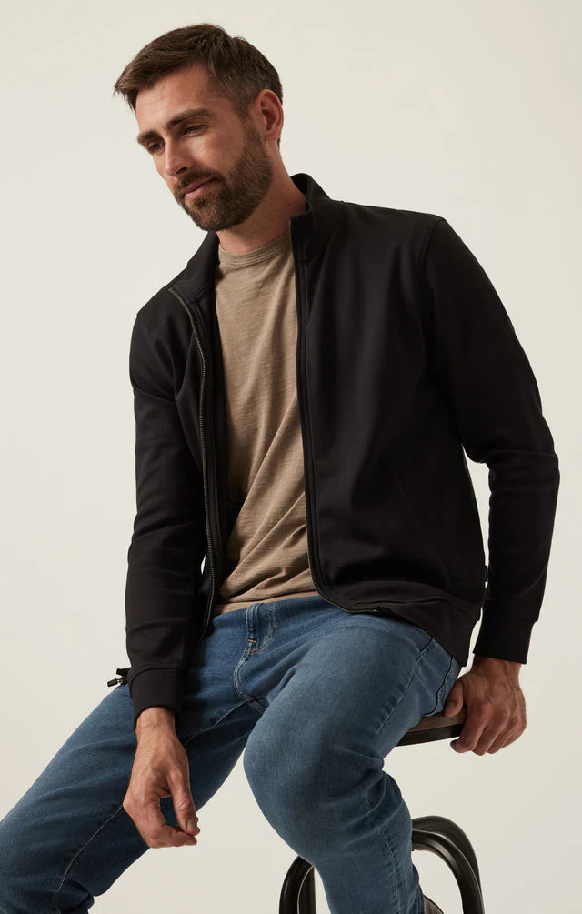 34 Heritage High Neck Zip-Up Black - Image 4
