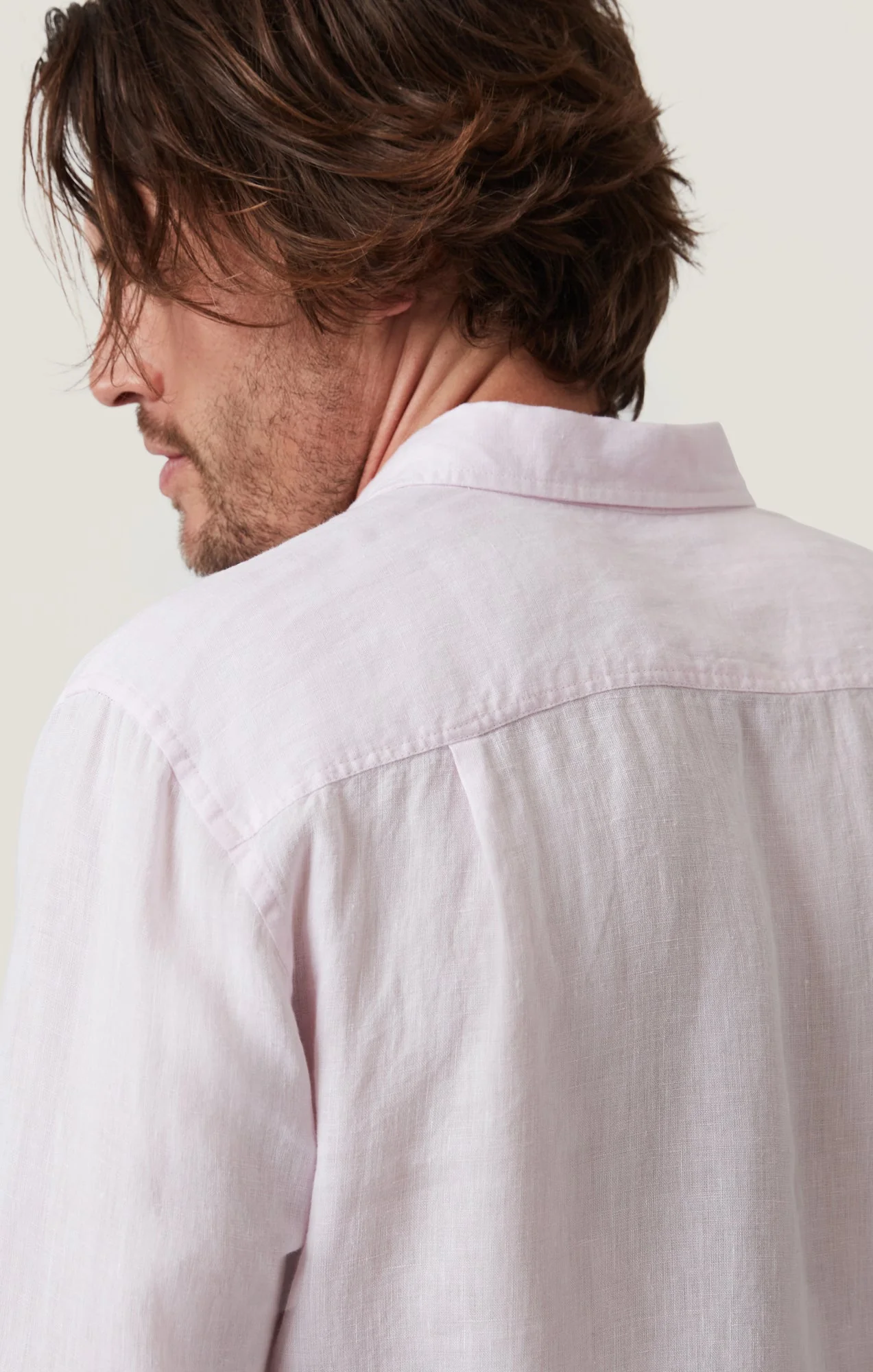 34 Heritage Linen Chambray Shirt Pink - Image 6