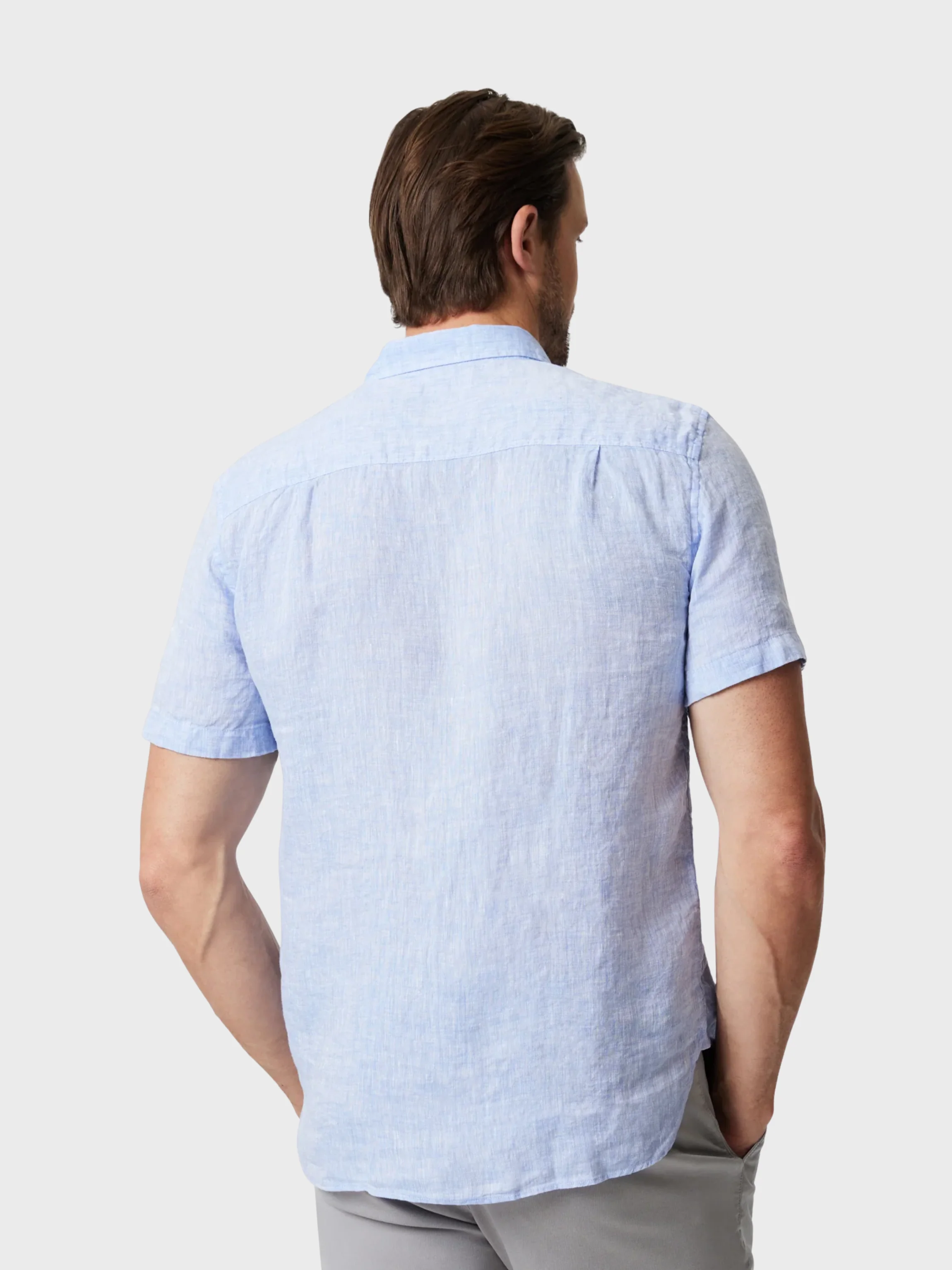 34 Heritage Linen Short Sleeve Shirt Hawaiian Ocean - Image 2