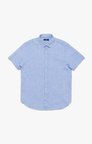 34 Heritage Linen Short Sleeve Shirt Hawaiian Ocean - Image 9