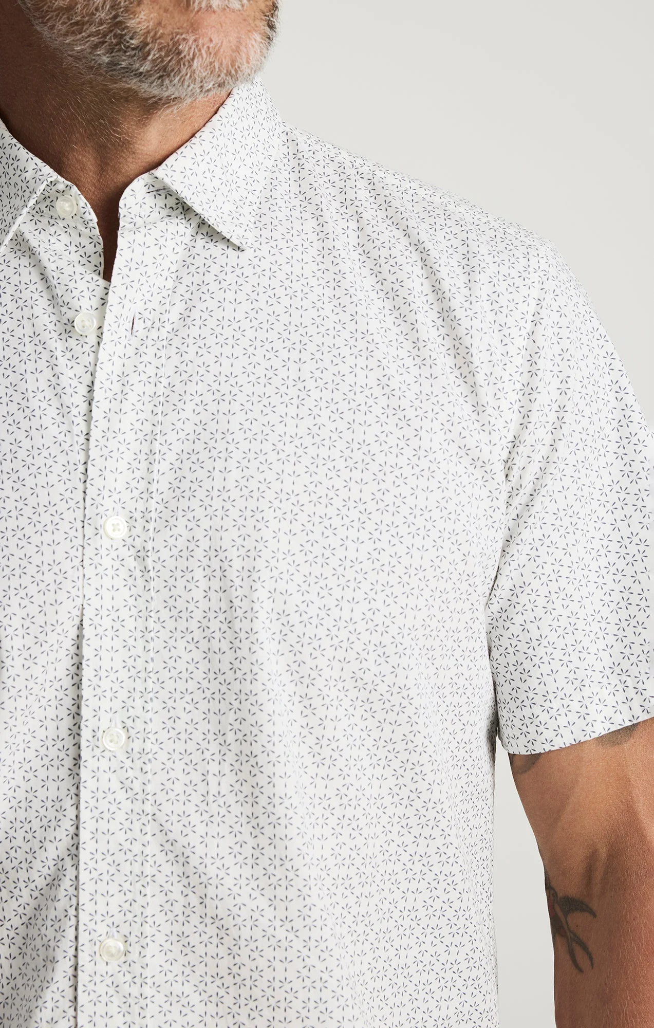 34 Heritage Luxe Twill Printed Shirt Vintage Indigo - Image 5