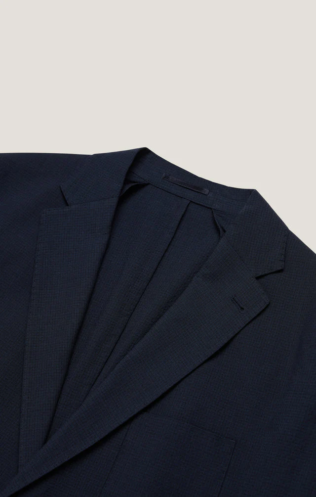 34 Heritage Matteo Seersucker Blazer - Navy - Image 11