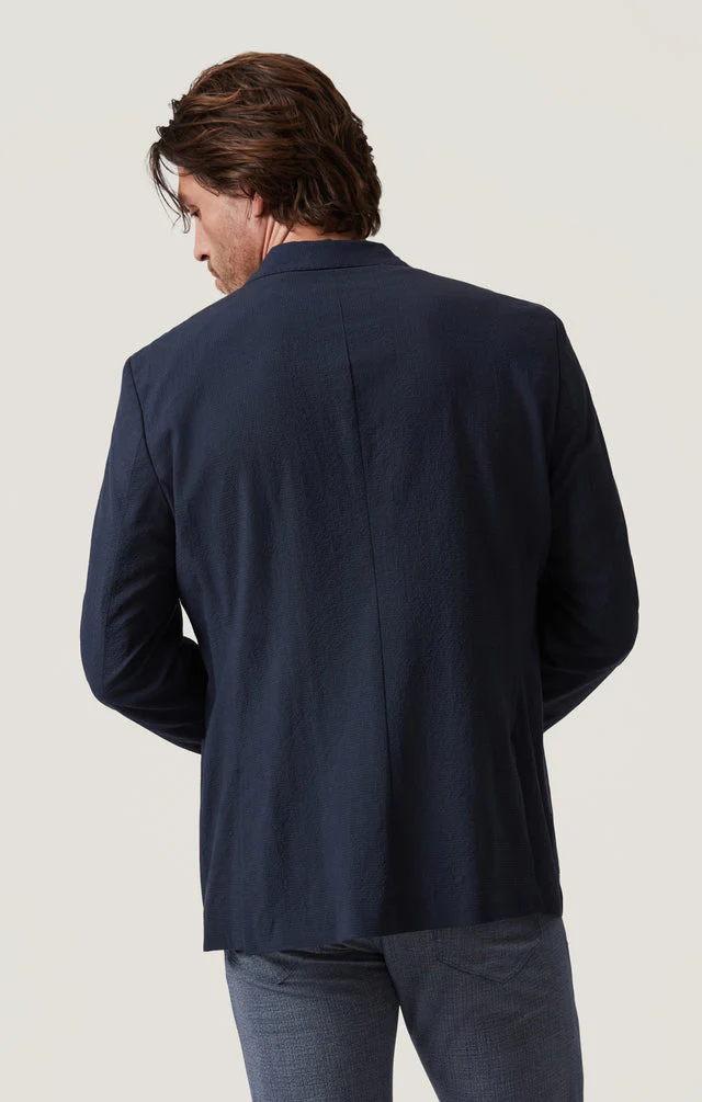 34 Heritage Matteo Seersucker Blazer - Navy - Image 3