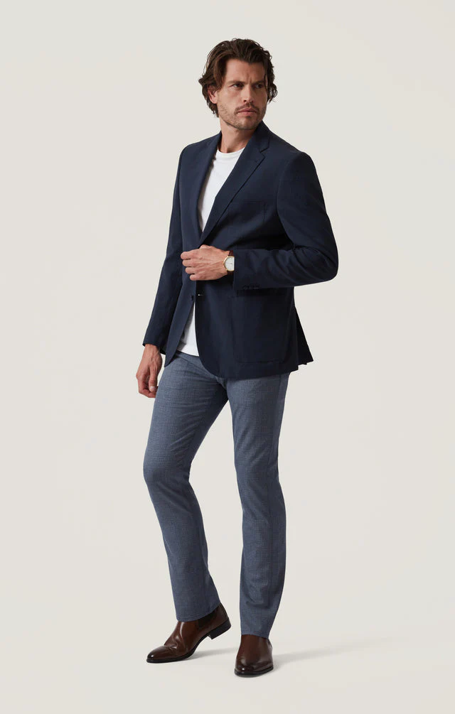 34 Heritage Matteo Seersucker Blazer - Navy - Image 5