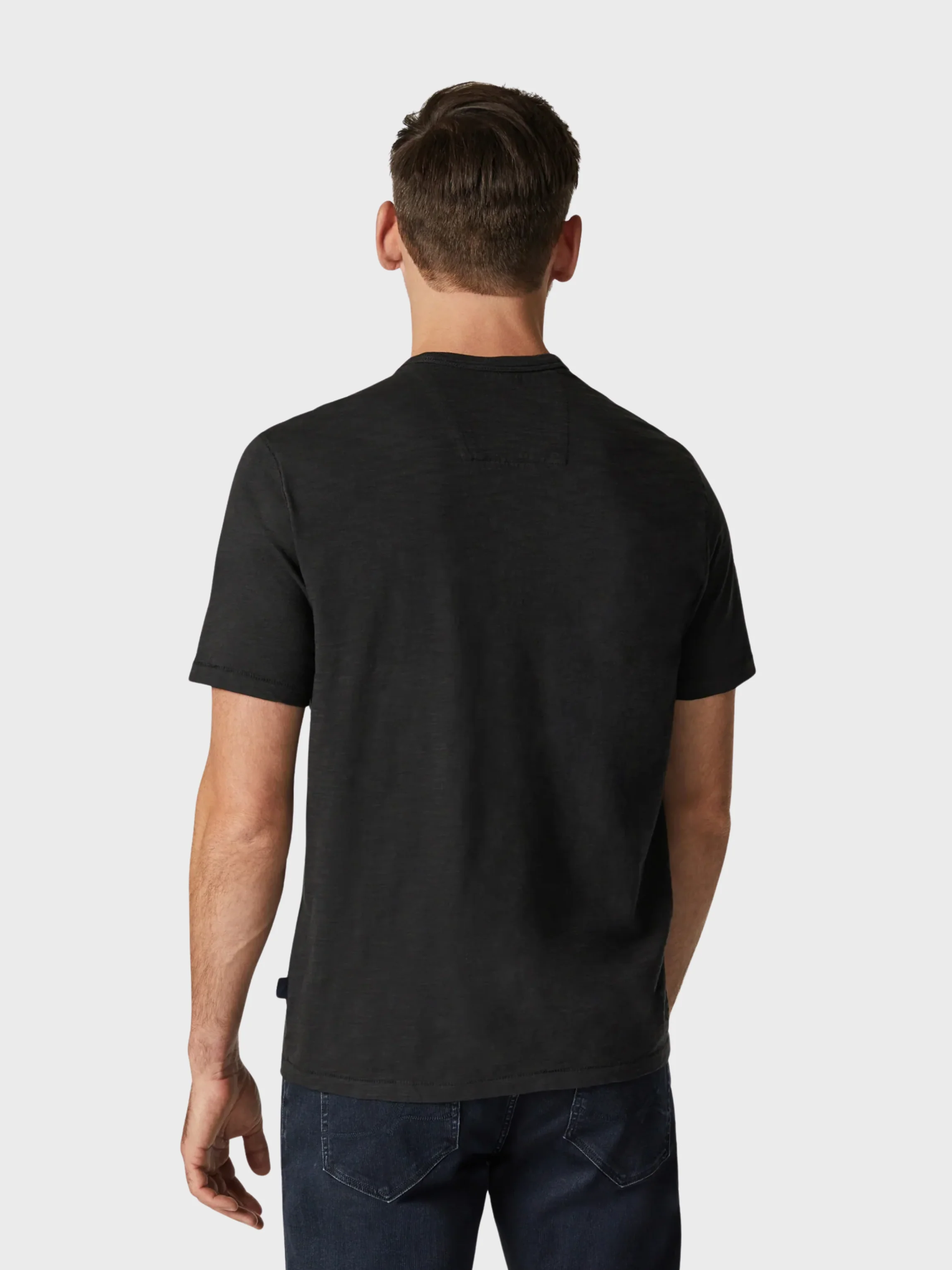 34 Heritage Slub Crew Neck Tshirt Black - Image 2