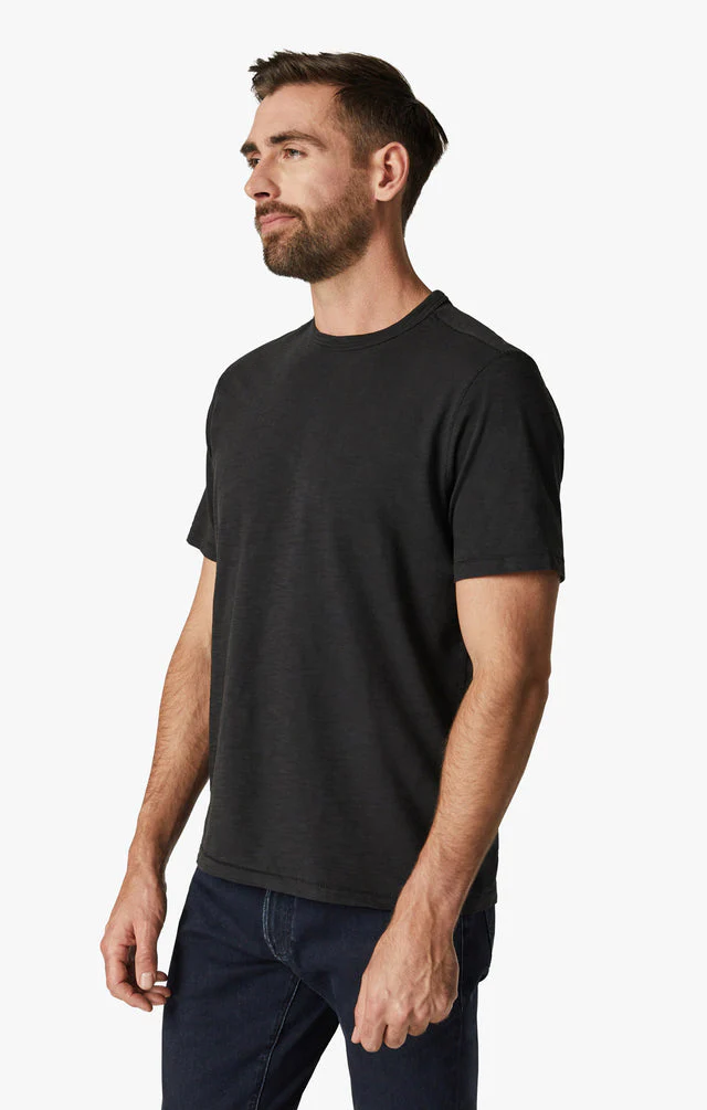 34 Heritage Slub Crew Neck Tshirt Black - Image 3
