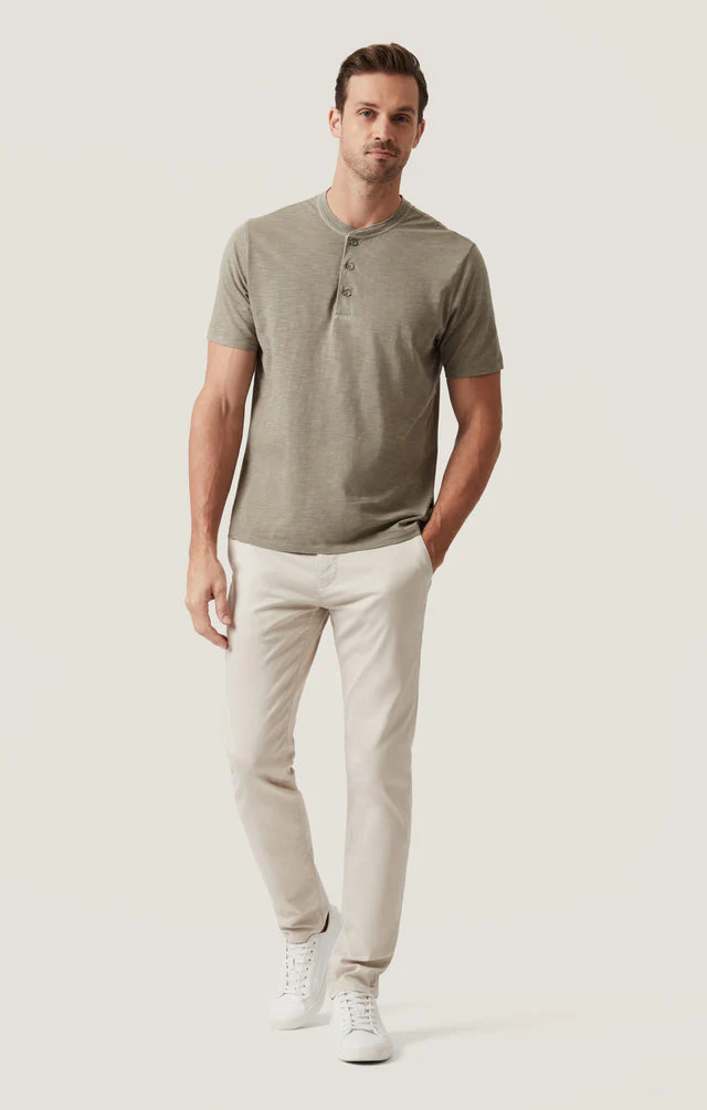 34 Heritage Slub SS Henley Pastel Olive - Image 4