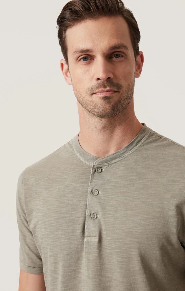 34 Heritage Slub SS Henley Pastel Olive - Image 5