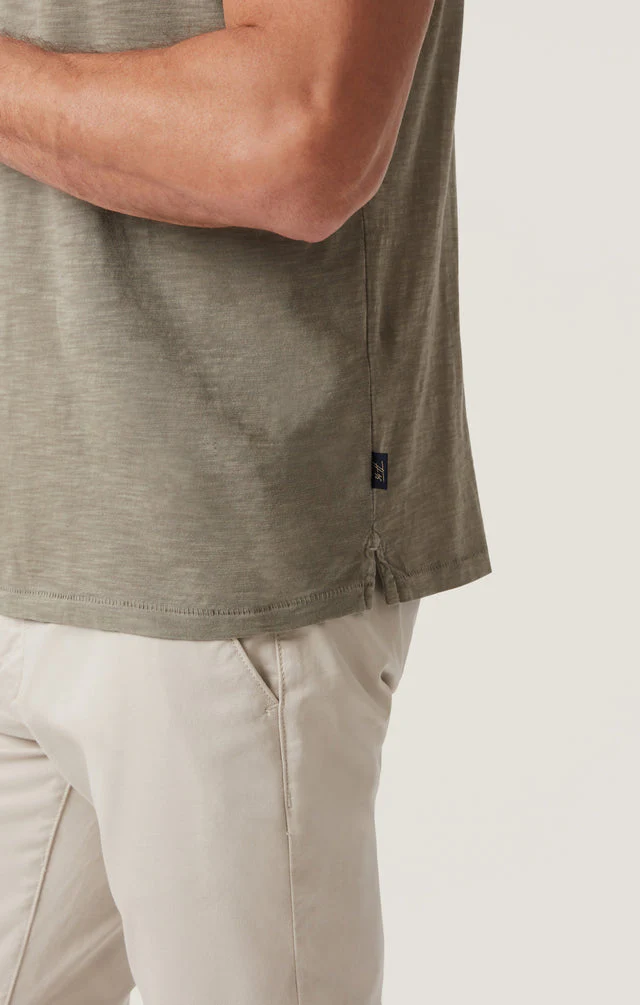 34 Heritage Slub SS Henley Pastel Olive - Image 7