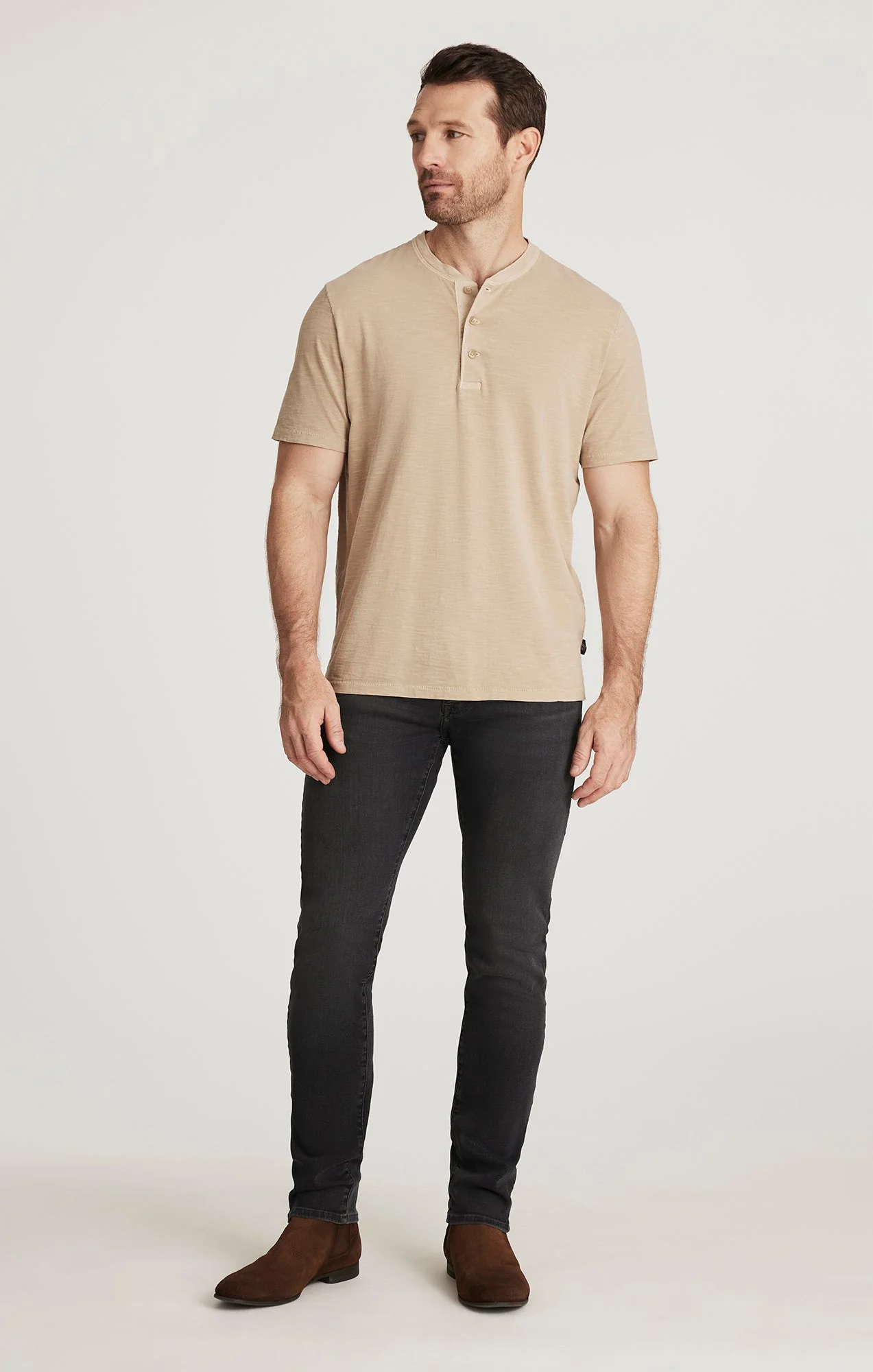 34 Heritage Slub Ss Henley Twill - Image 3