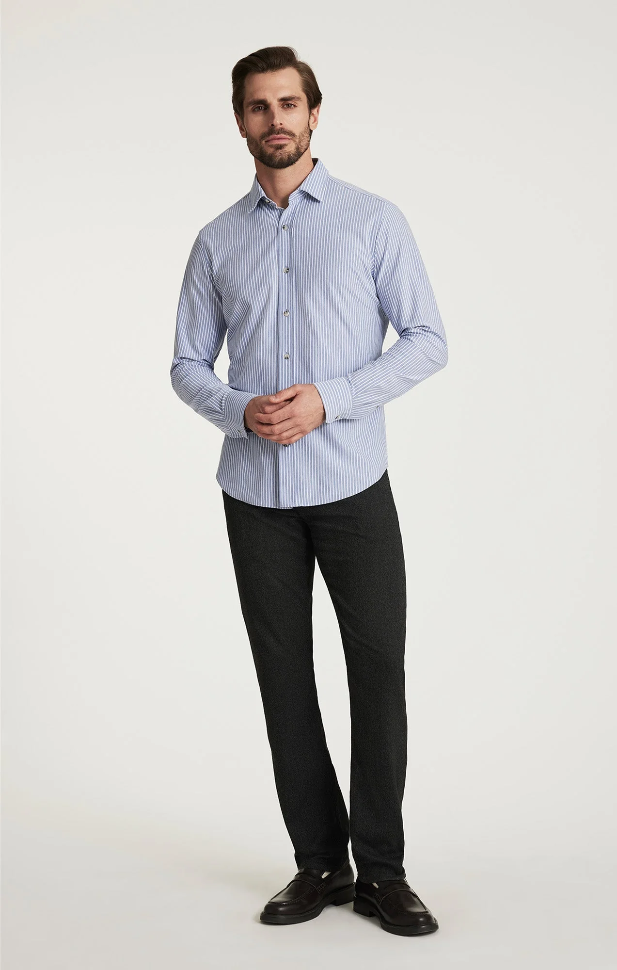 34 Heritage Striped Shirt Blue - Image 4