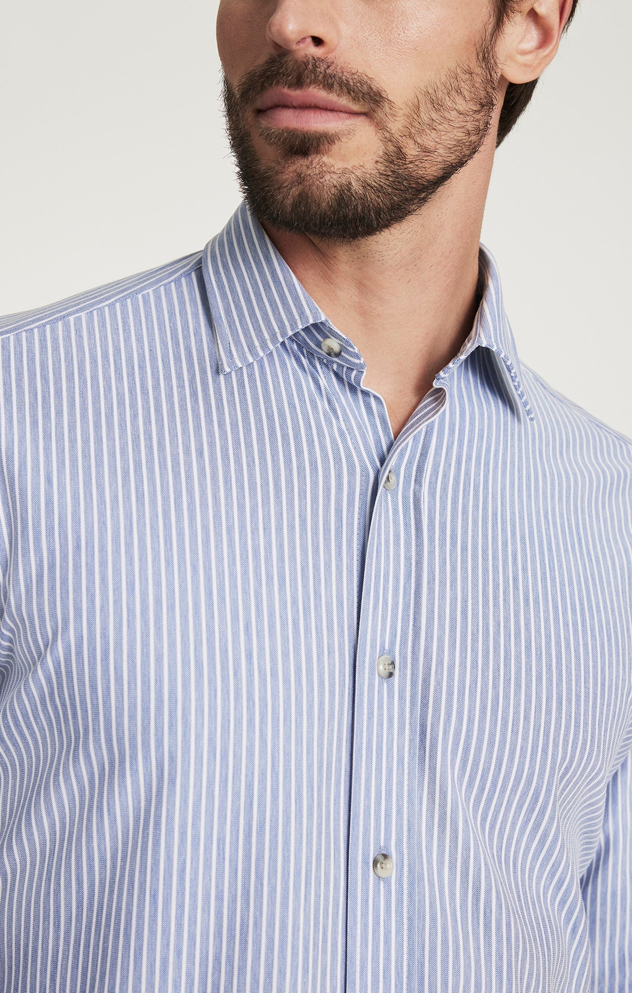 34 Heritage Striped Shirt Blue - Image 5
