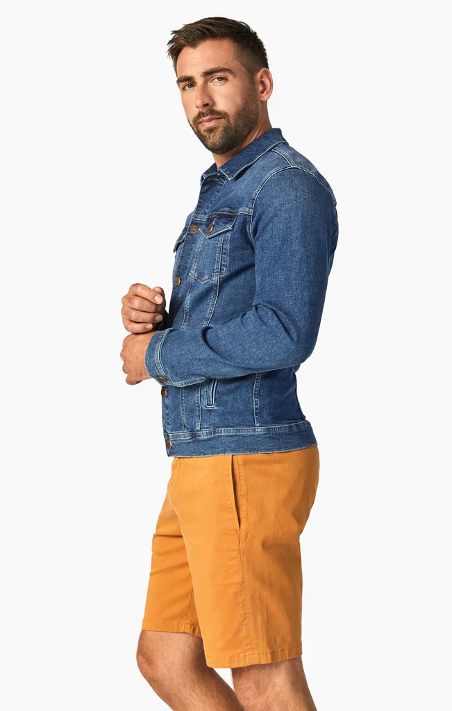 34 Heritage - Travis Organic Jacket - Mid Blue - Image 4