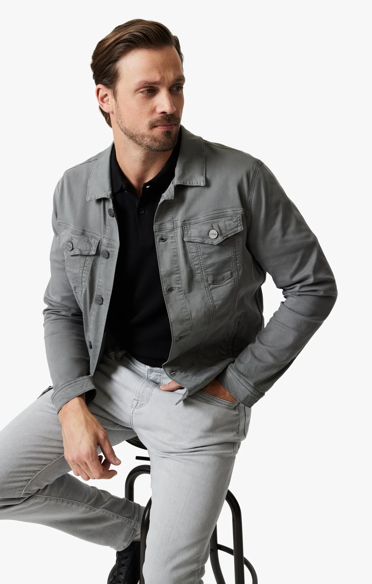 34 Heritage Travis Twill Light Jacket Sage - Image 8