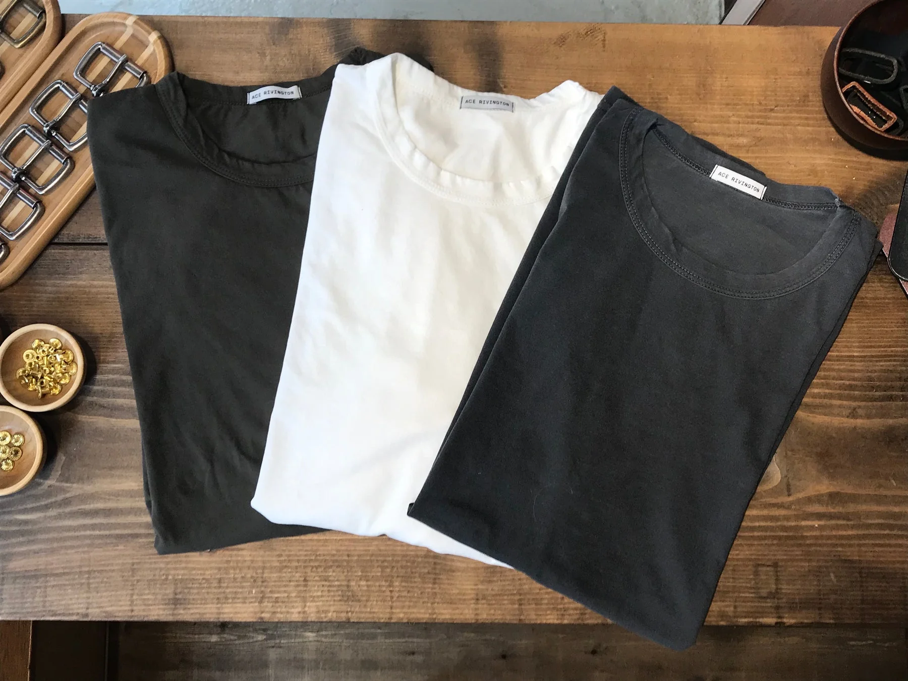 Ace Rivington Supima T Shirt SS Chalk - Image 3