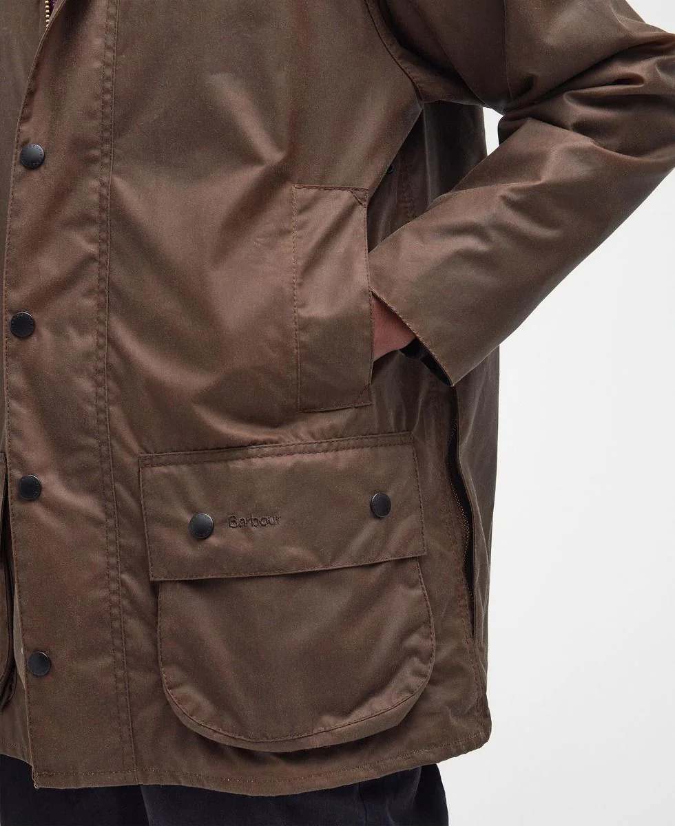 Barbour Beaufort Waxed Jacket - Bark - Image 7
