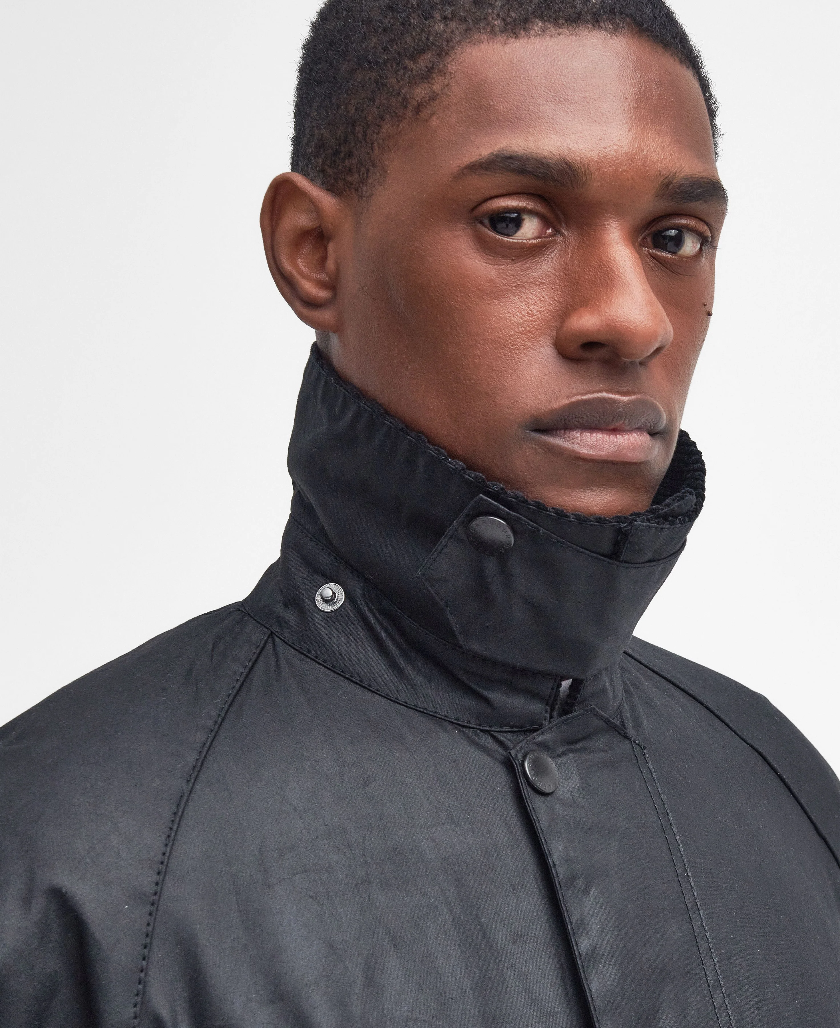 Barbour Beaufort Waxed Jacket - Black - Image 11