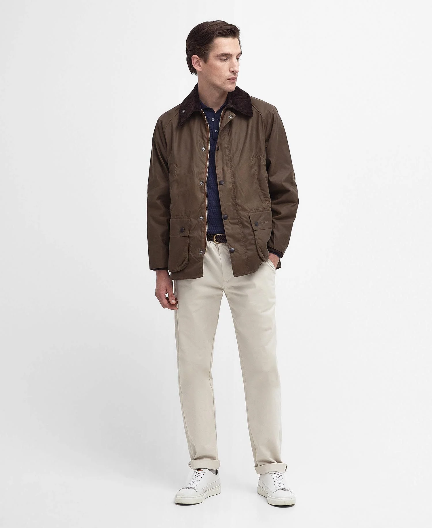 Barbour Bedale Wax Coat - Bark - Image 4