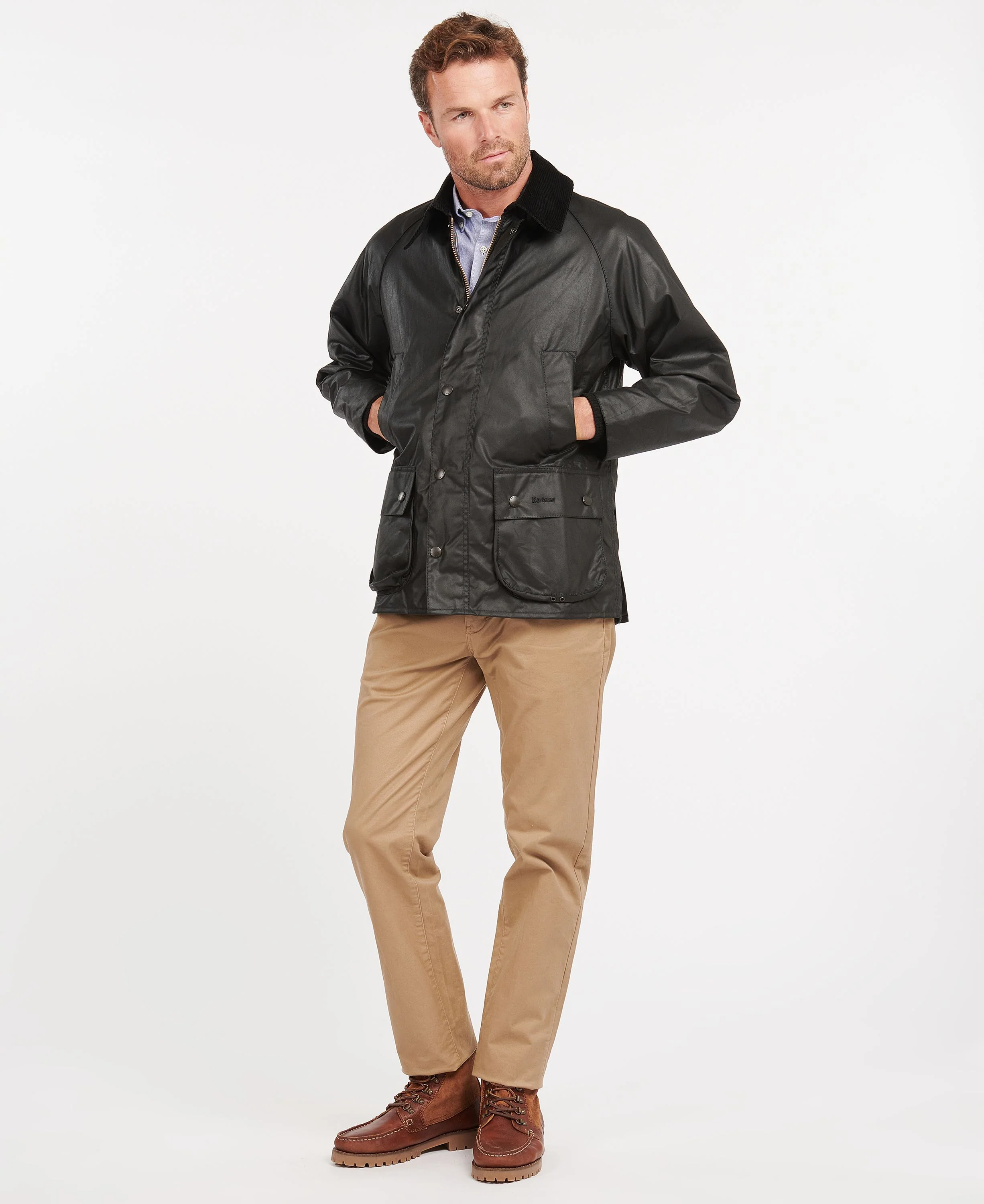 Barbour Bedale Wax Coat - Black - Image 3
