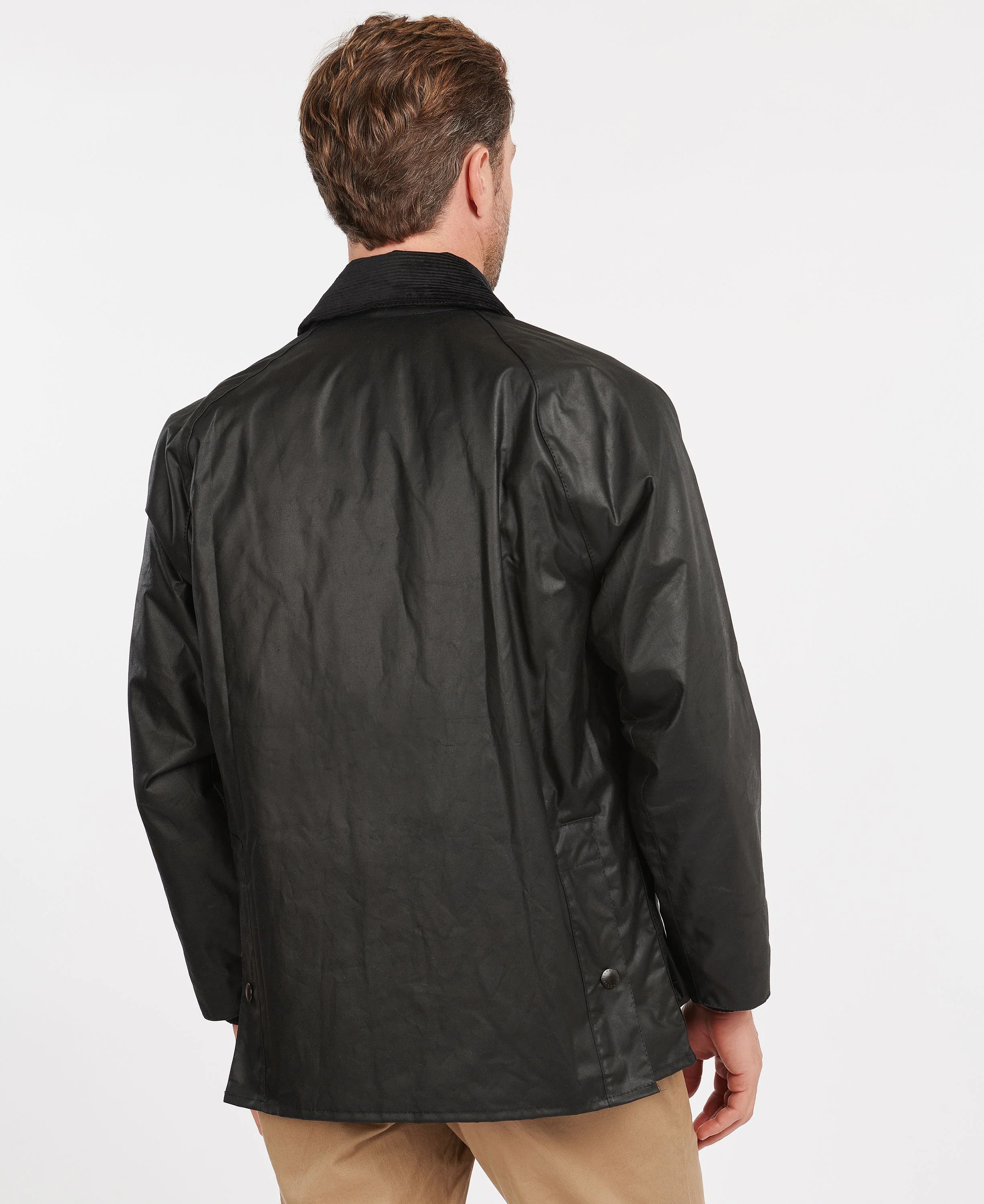 Barbour Bedale Wax Coat - Black - Image 4