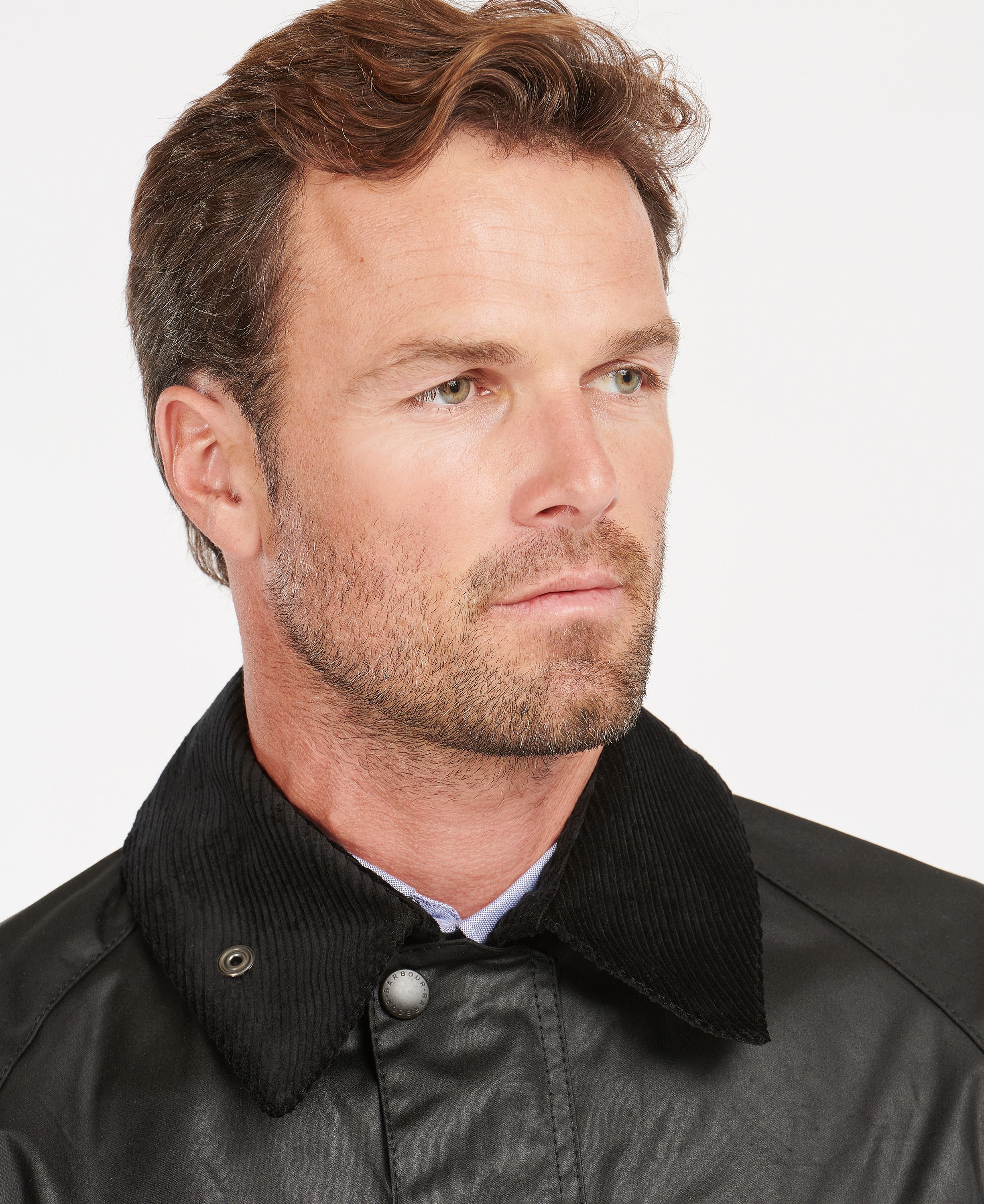 Barbour Bedale Wax Coat - Black - Image 5