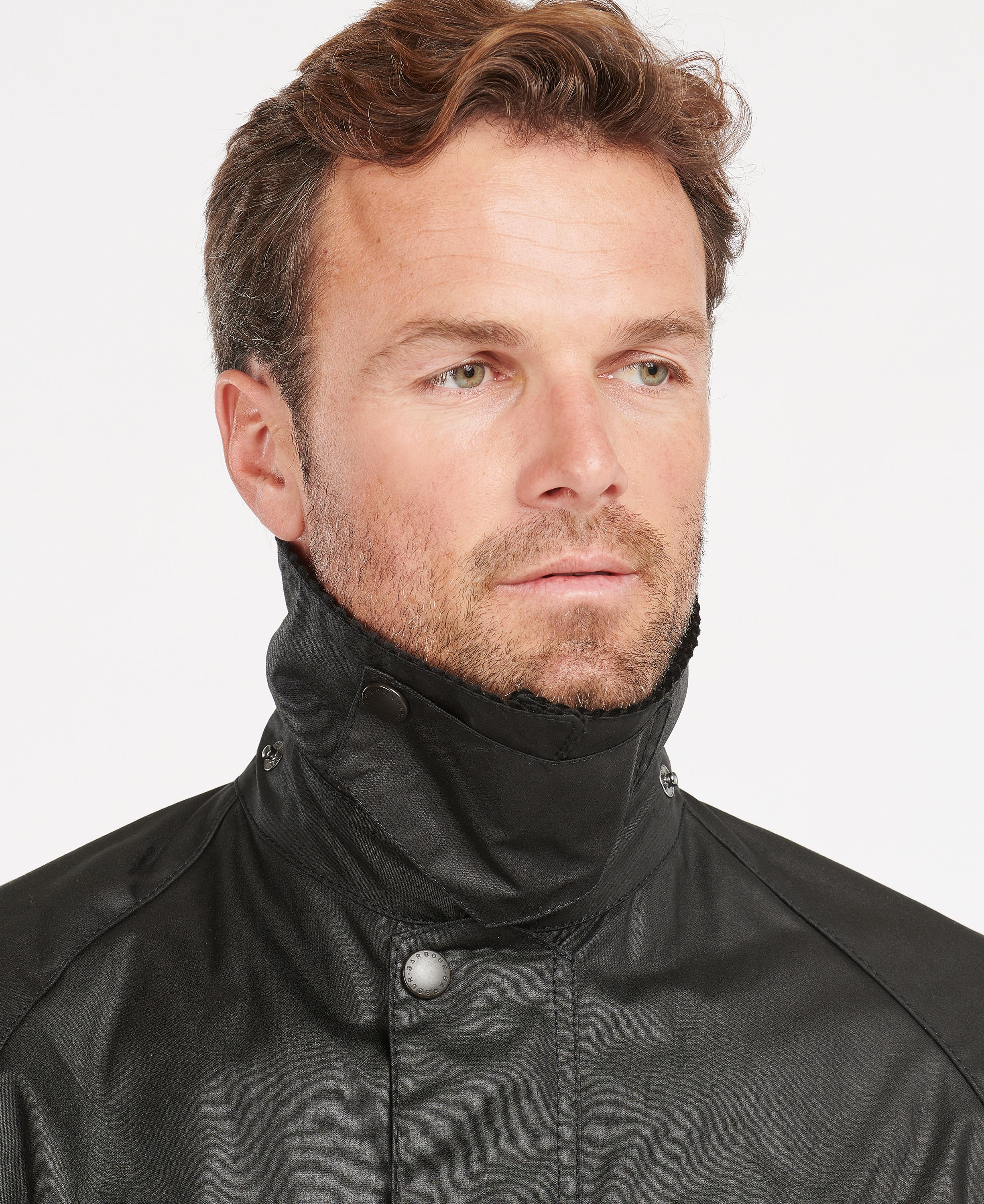 Barbour Bedale Wax Coat - Black - Image 6