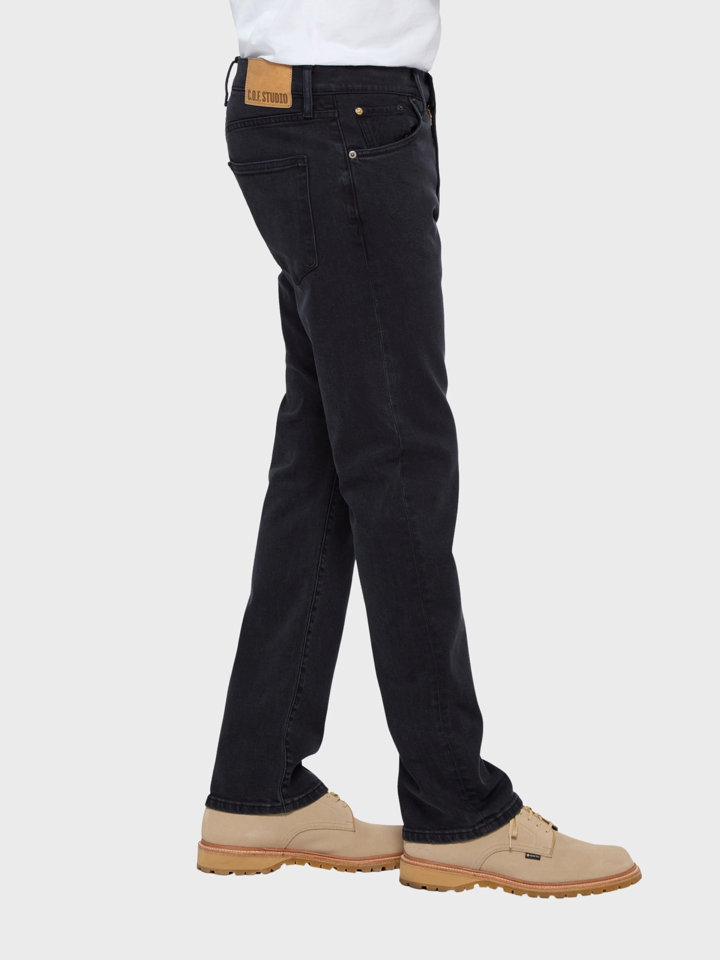 COF Studio M8 Straight Comfort Organic Jeans - Used Black - Image 3