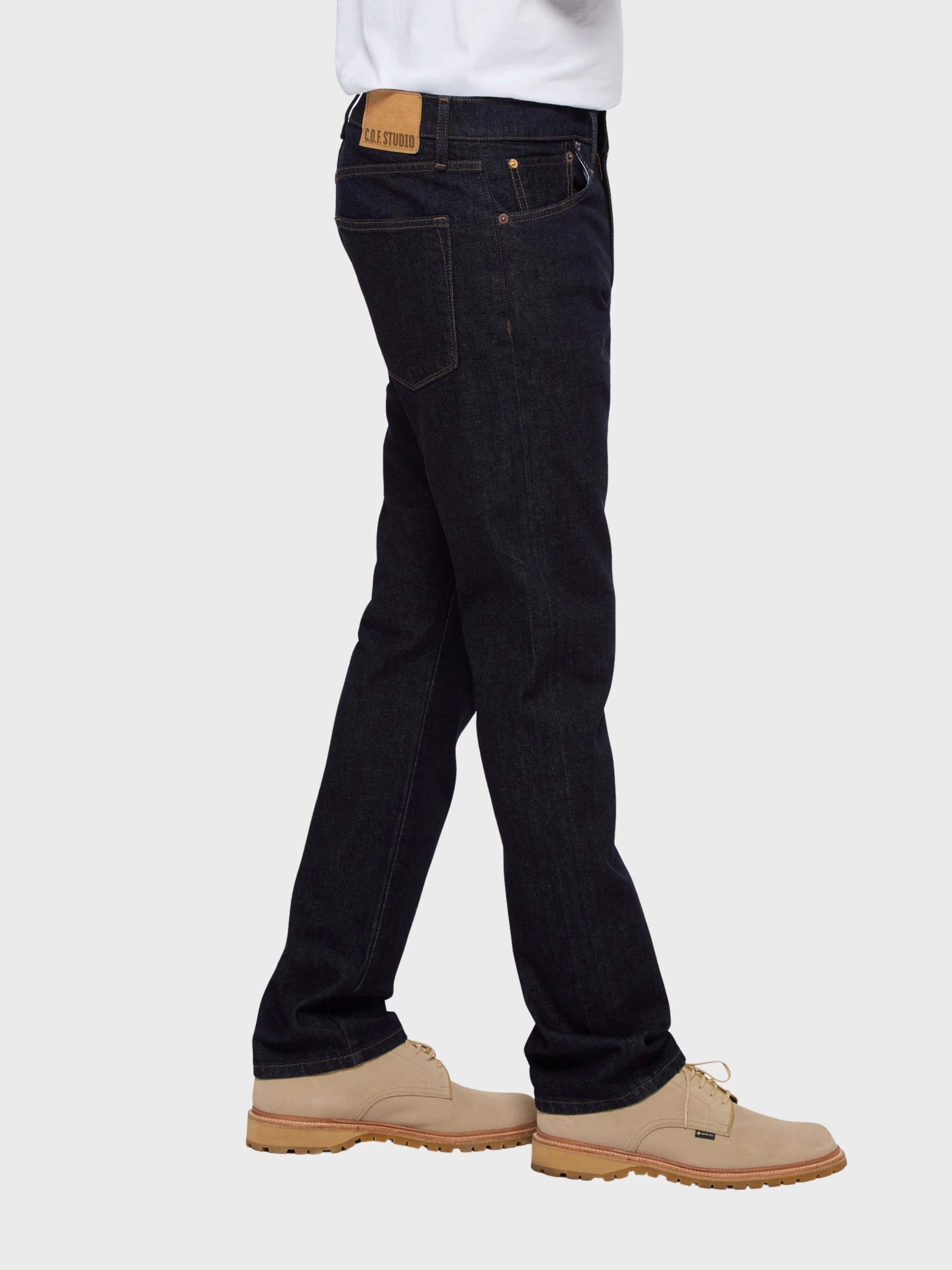 COF Studio M8 Straight Comfort Organic Jeans - Indigo Rinsed - Image 3