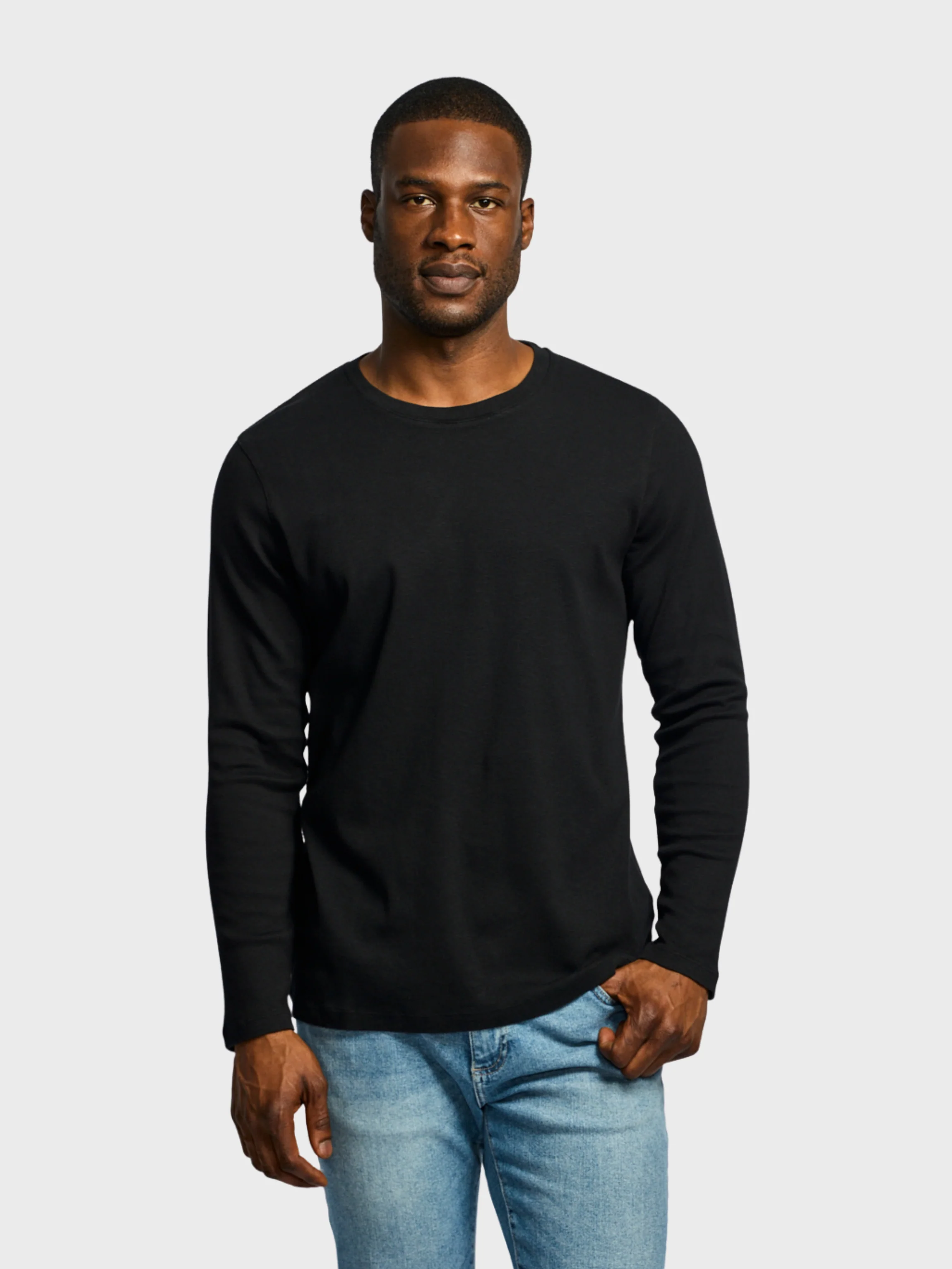 Easy Mondays L/S Crew Slub Black