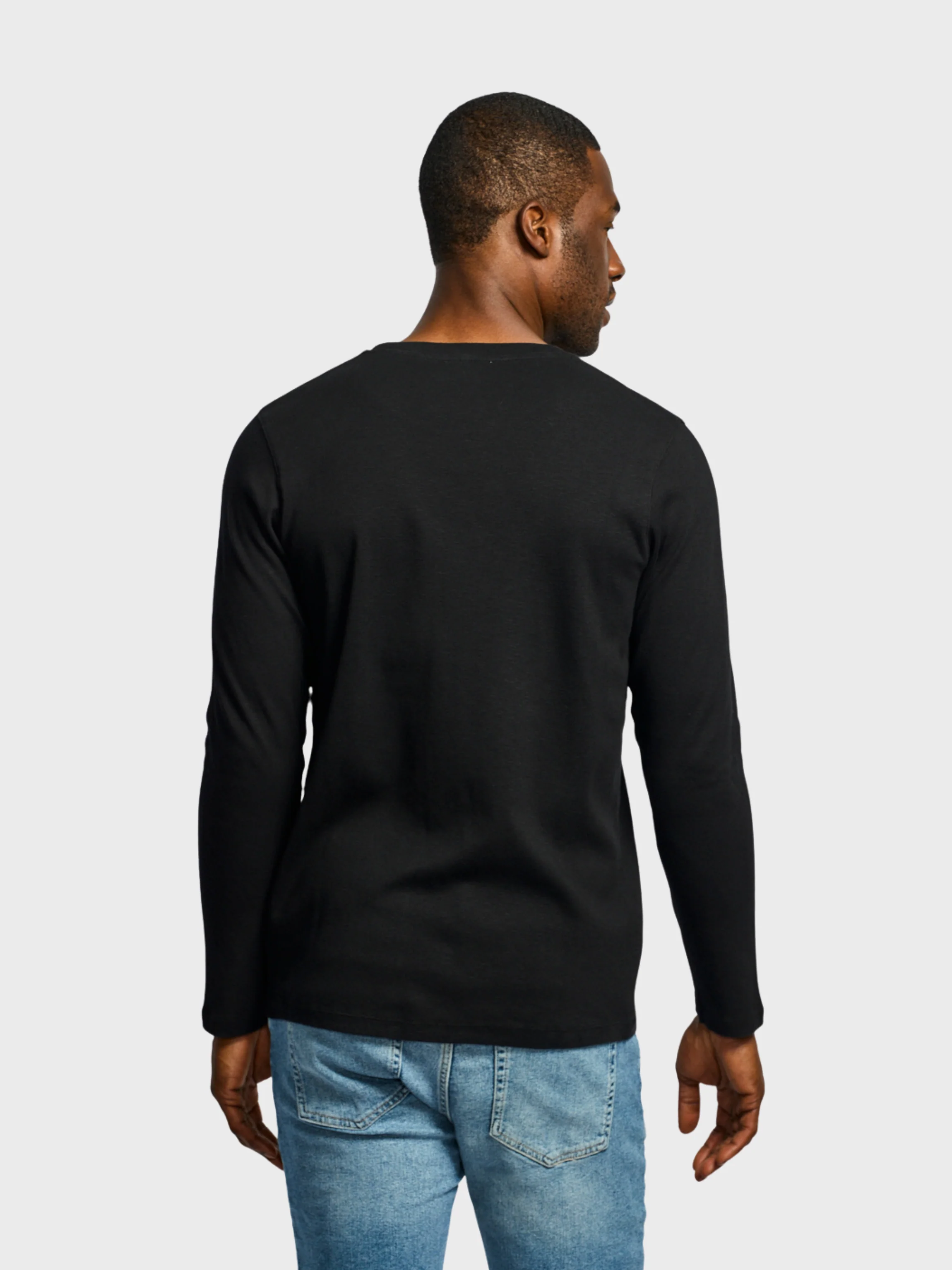 Easy Mondays L/S Crew Slub Black - Image 2