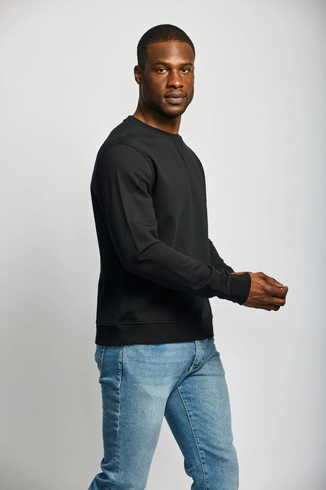 Easy Mondays Organic Cotton Sweatshirt Black - Image 3
