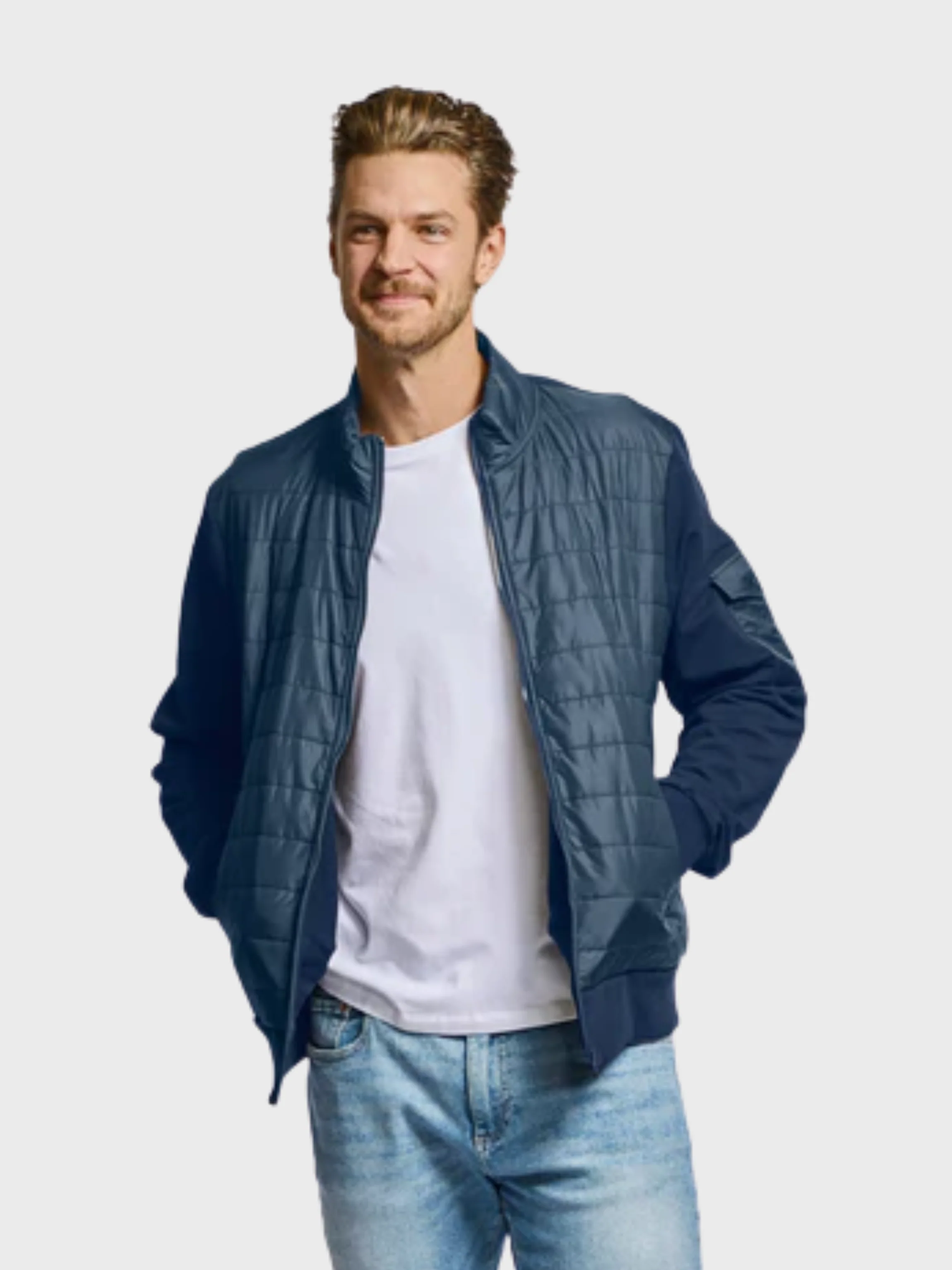 Easy Mondays Quilted Nylon Jacket Navy
