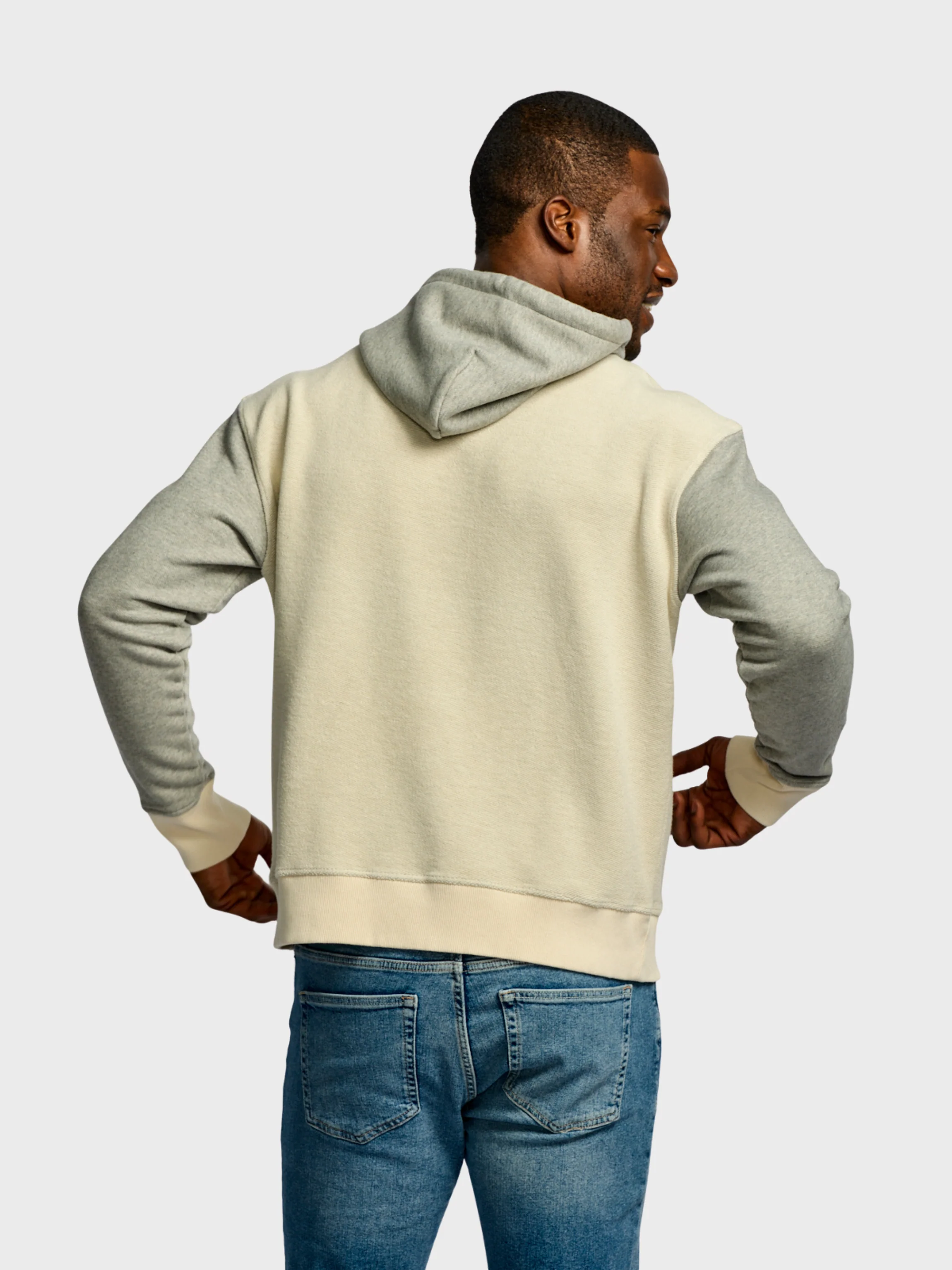 Easy Mondays Reverse Hoodie Oatmeal - Image 2