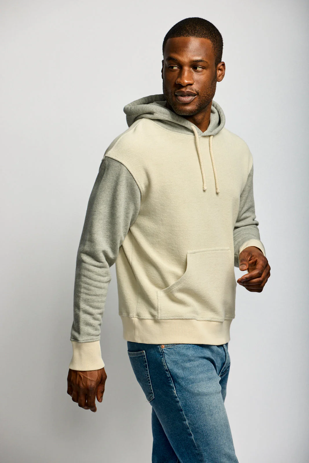Easy Mondays Reverse Hoodie Oatmeal - Image 3
