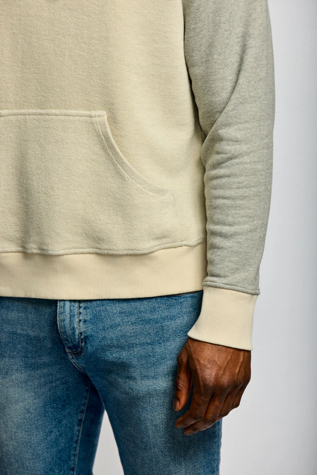 Easy Mondays Reverse Hoodie Oatmeal - Image 6