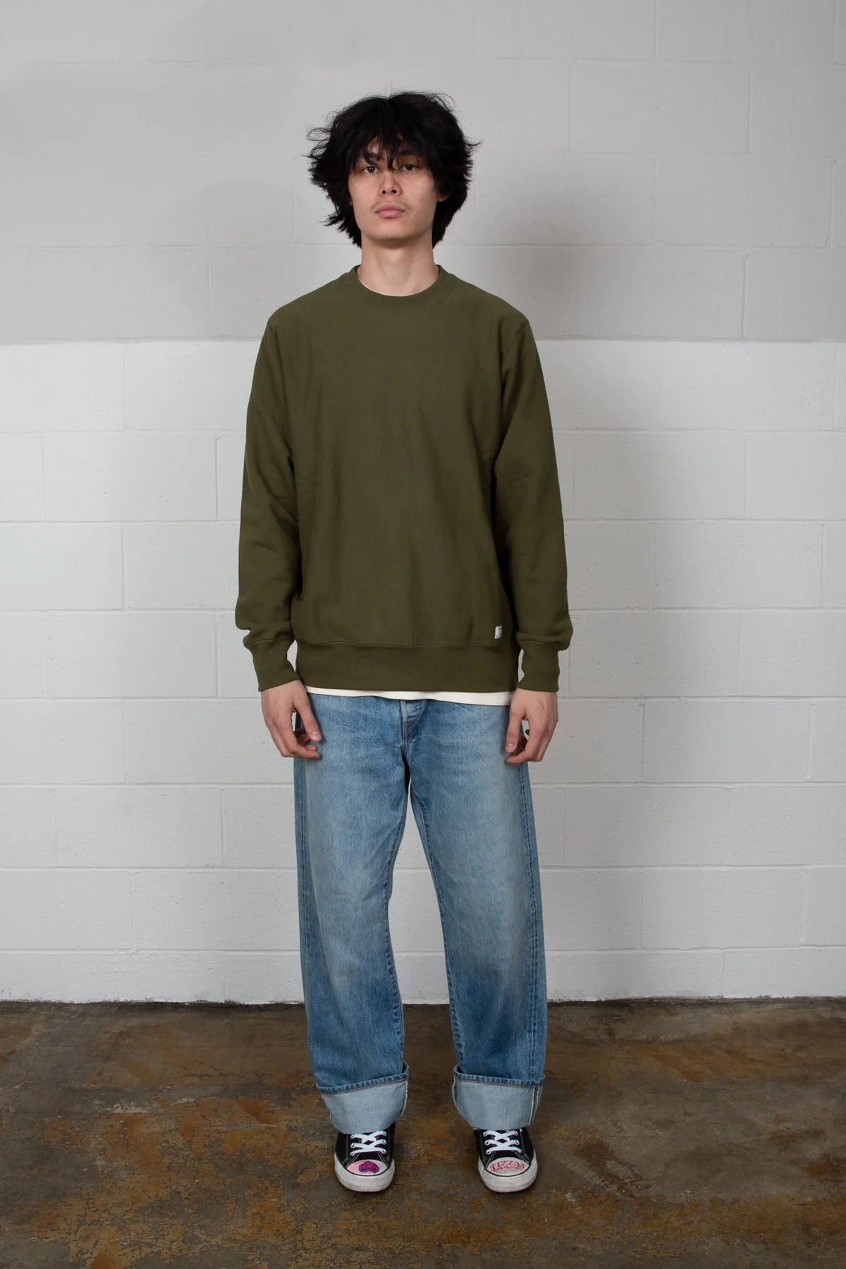 Edwin Eca4004 Classic Crew Sweatshirt - Olive Drab - Image 5