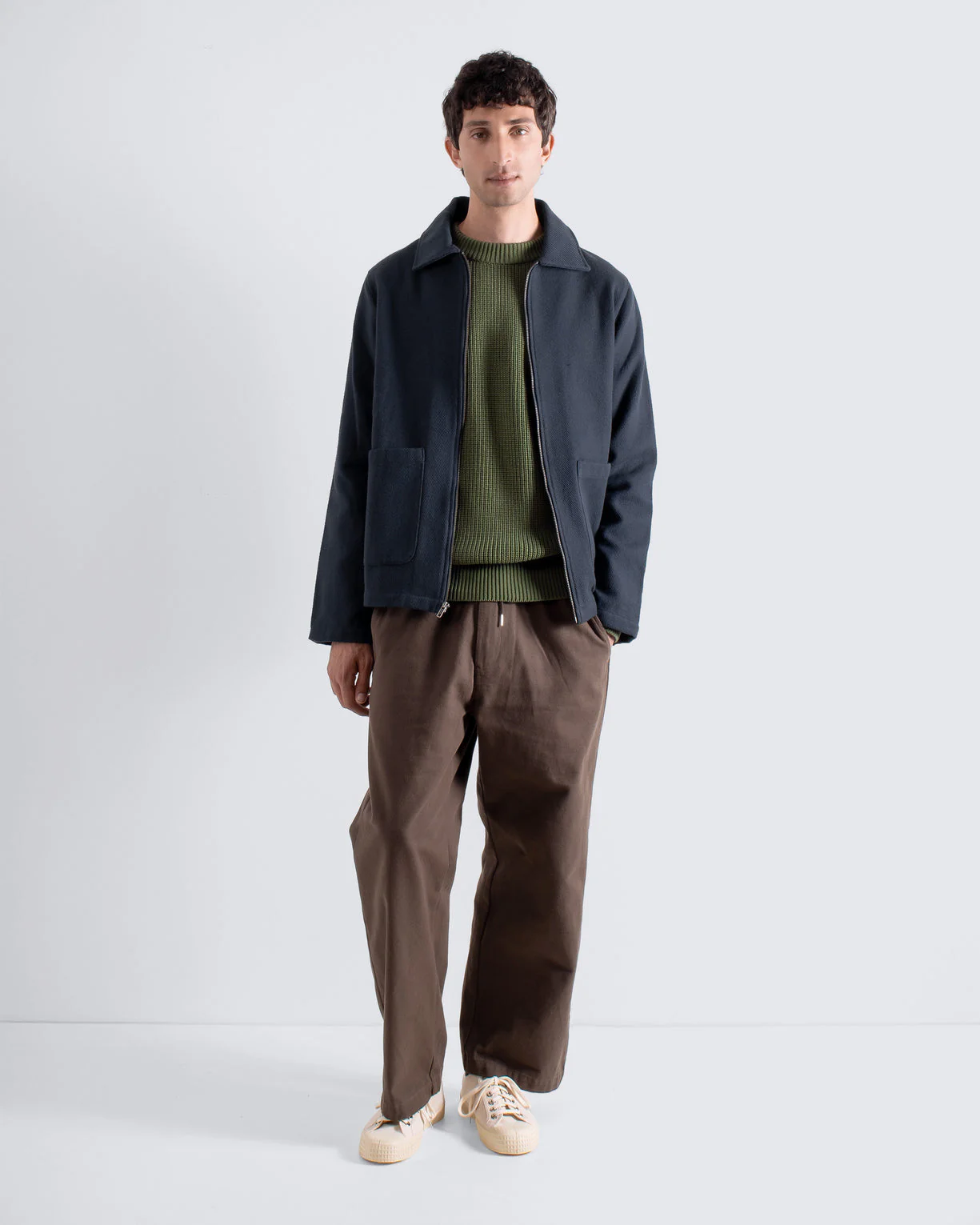 Far Afield Josef Jacket - Cotton Drill - Navy/Grey - Image 4