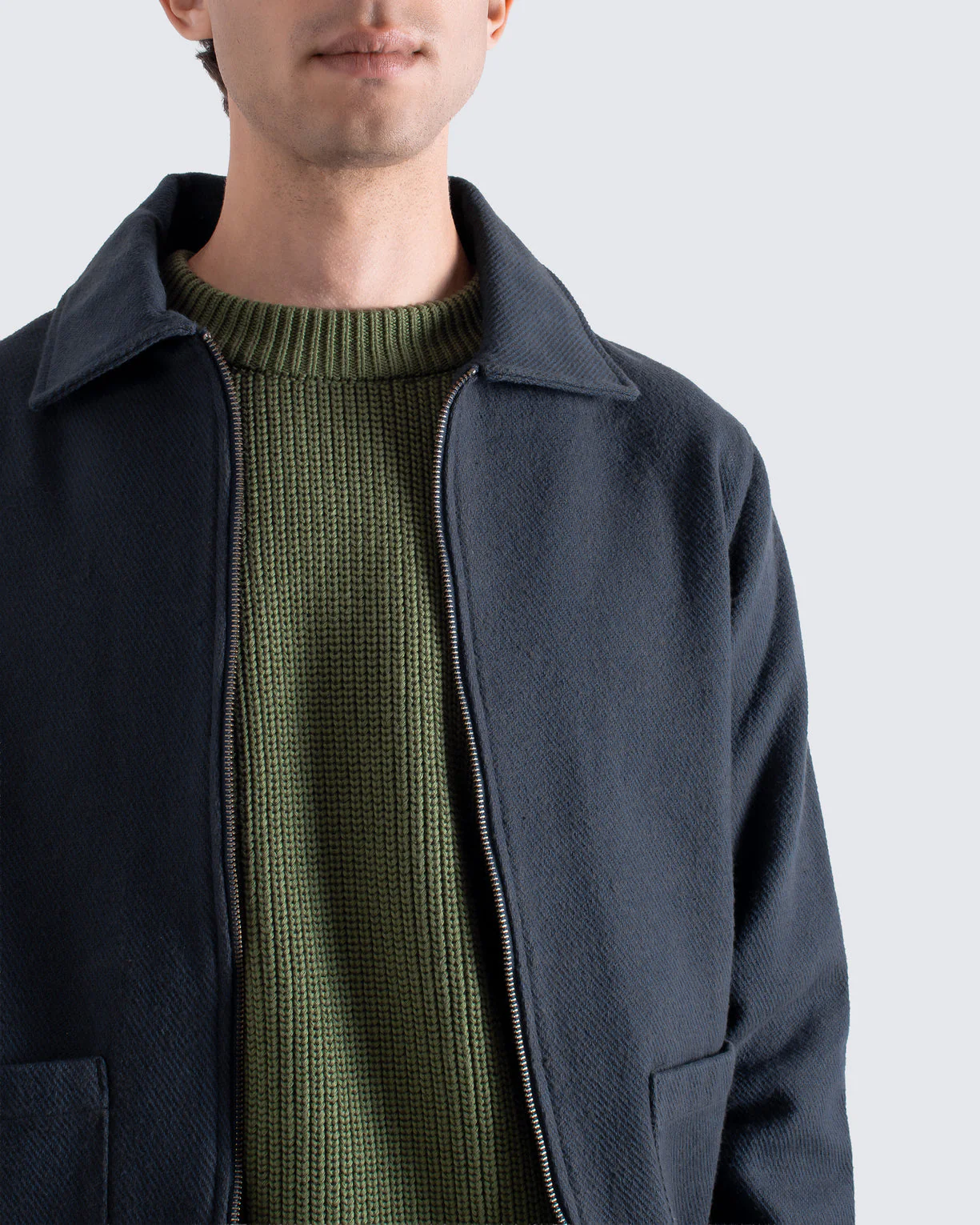 Far Afield Josef Jacket - Cotton Drill - Navy/Grey - Image 5
