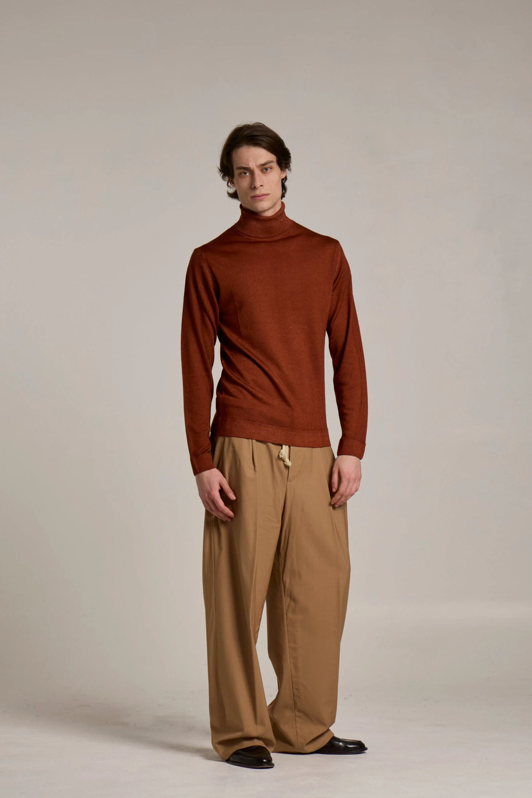 Fiesoli Turtle Neck 100% Extra Fine Merinos - Antrax - Image 3