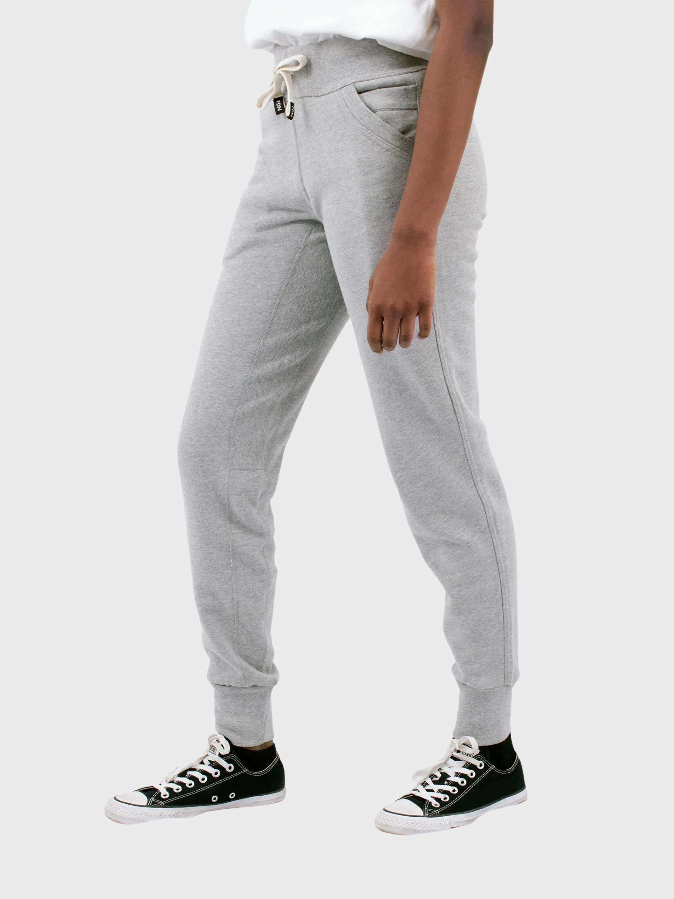 Frere Du Nord 4 Pocket Sweat Pant Heather Grey - Image 3