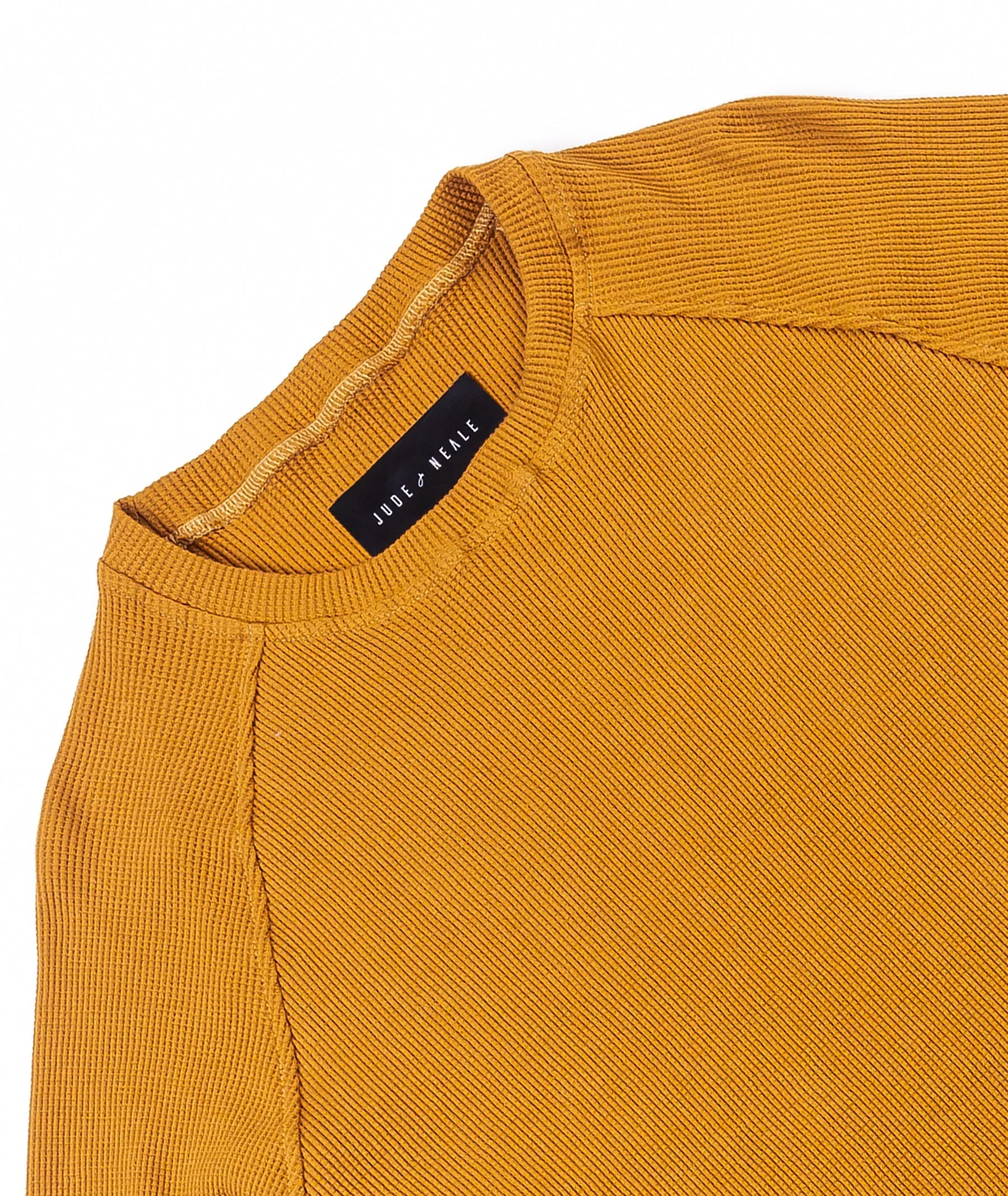 Jude Neale Rogan Waffle Long Sleeve - Mustard - Image 3