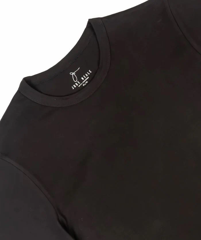 Jude 100% Pima Cotton SS Kris T-Shirt Black - Image 3