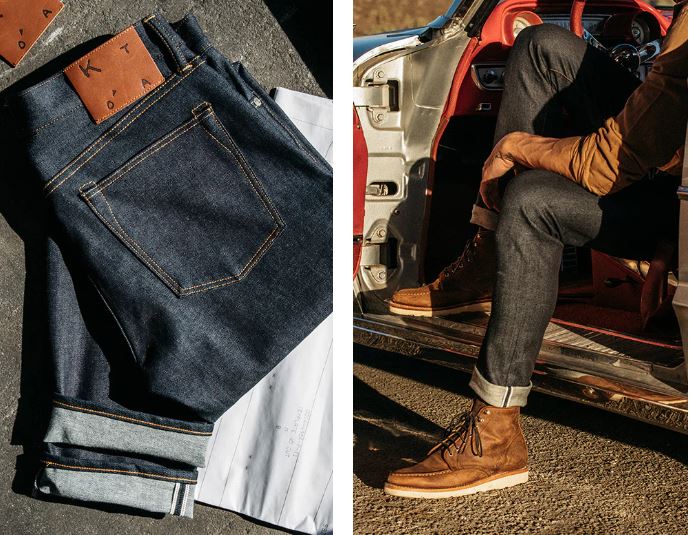 Kato CORE-The Pen Slim 10.5 Oz Denim Jeans Indigo Raw - Image 4