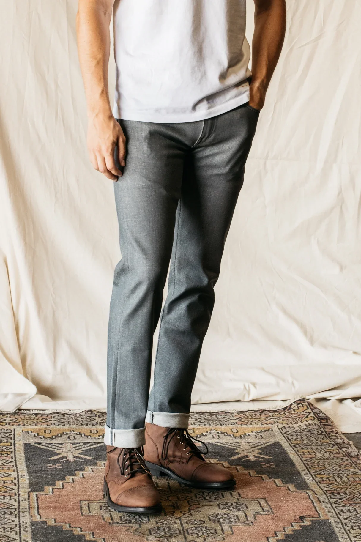 Kato - The Pen Slim 10.5 oz Selvedge Denim Jeans Raw - Image 5