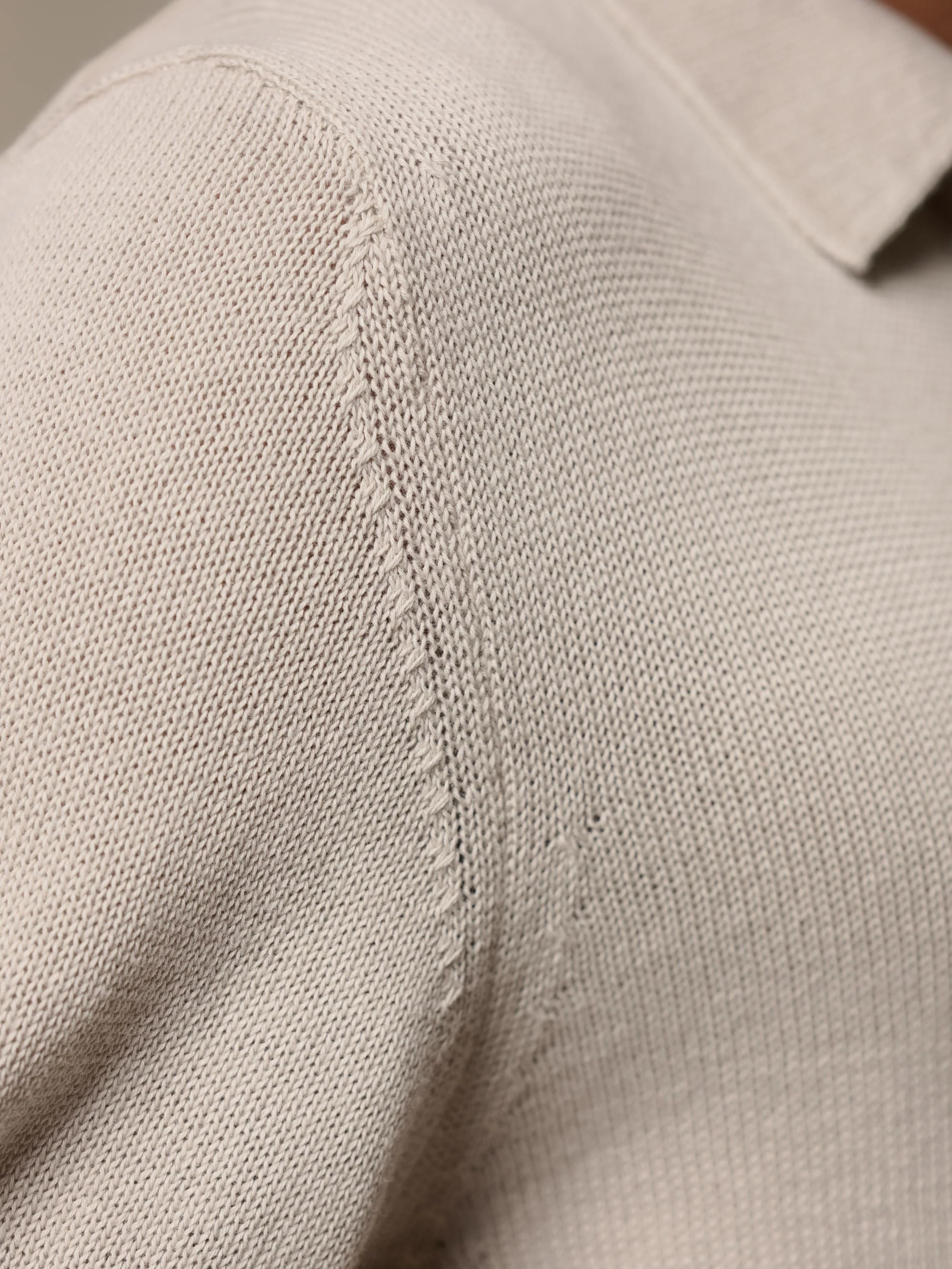 Merz Cotton Short Sleeve Polo Shirt - Sand - Image 2