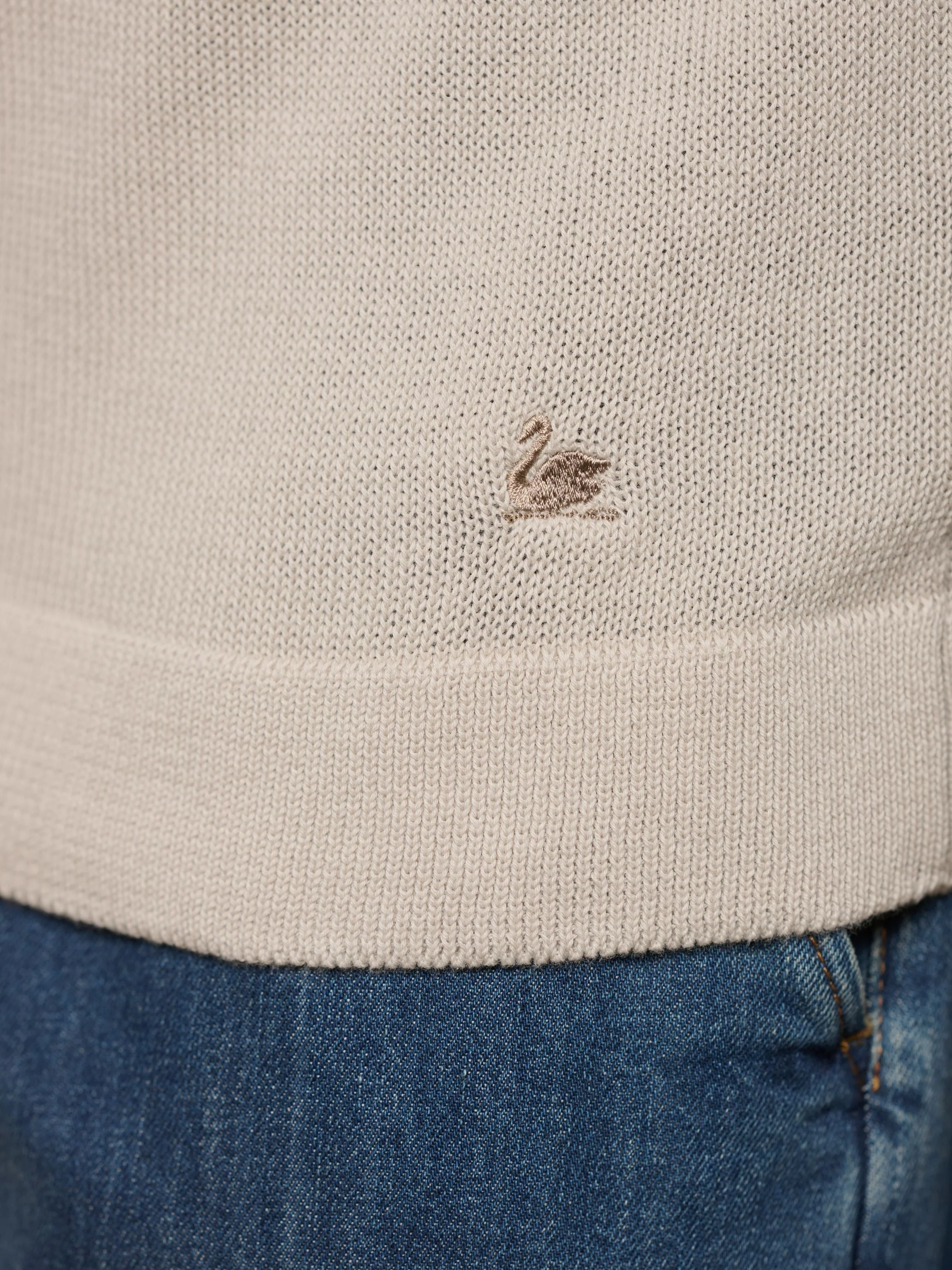 Merz Cotton Short Sleeve Polo Shirt - Sand - Image 5